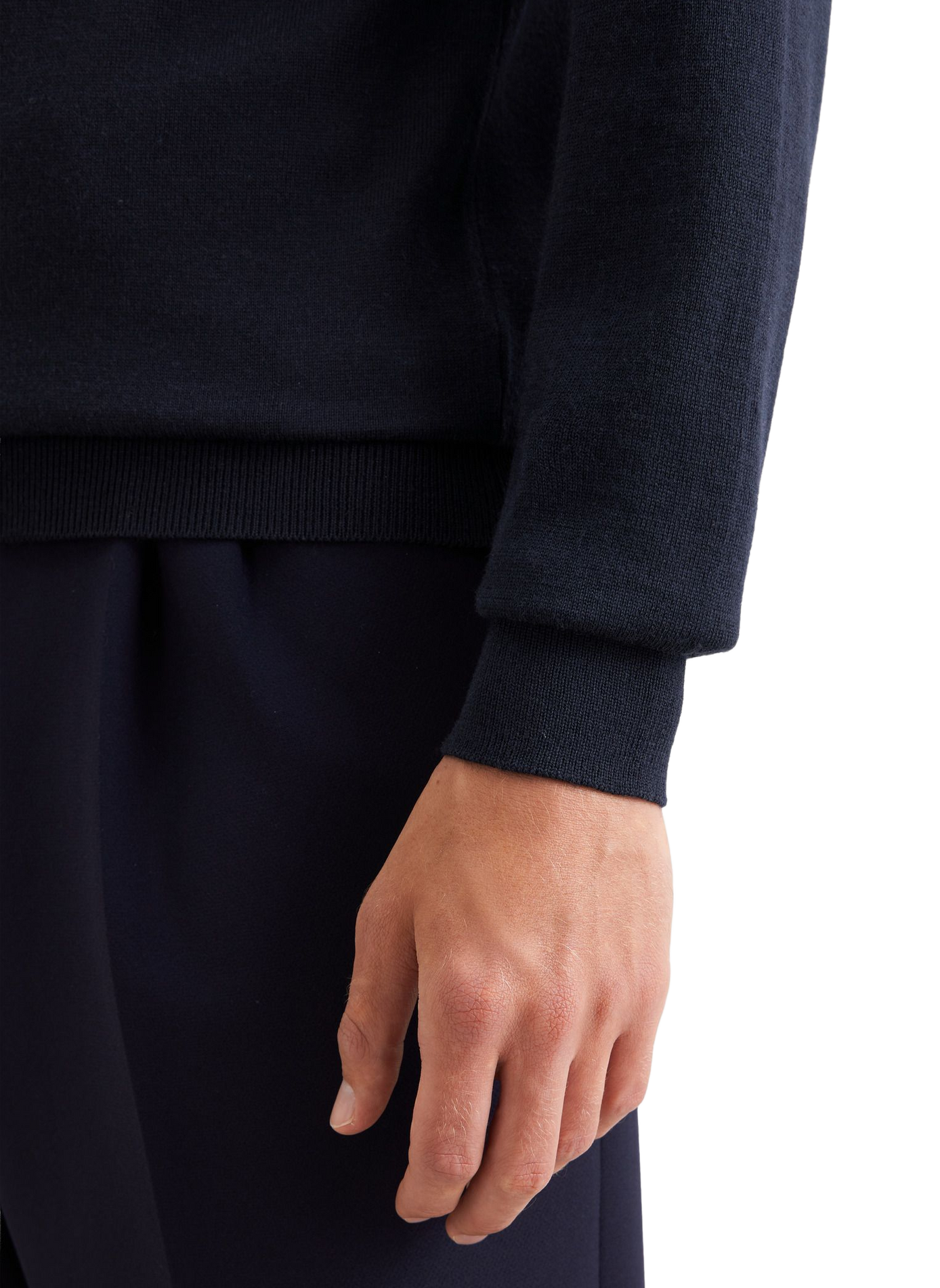 Gerader Rundhalsausschnitt-Pullover aus Wolle SEIDENSTICKER Blau
