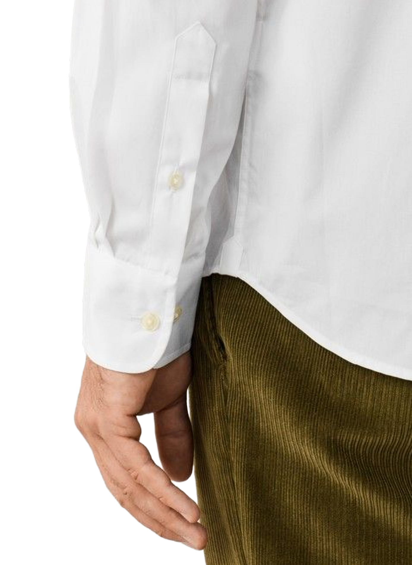 Chemise col classique manches contrastantes en coton FACONNABLE White