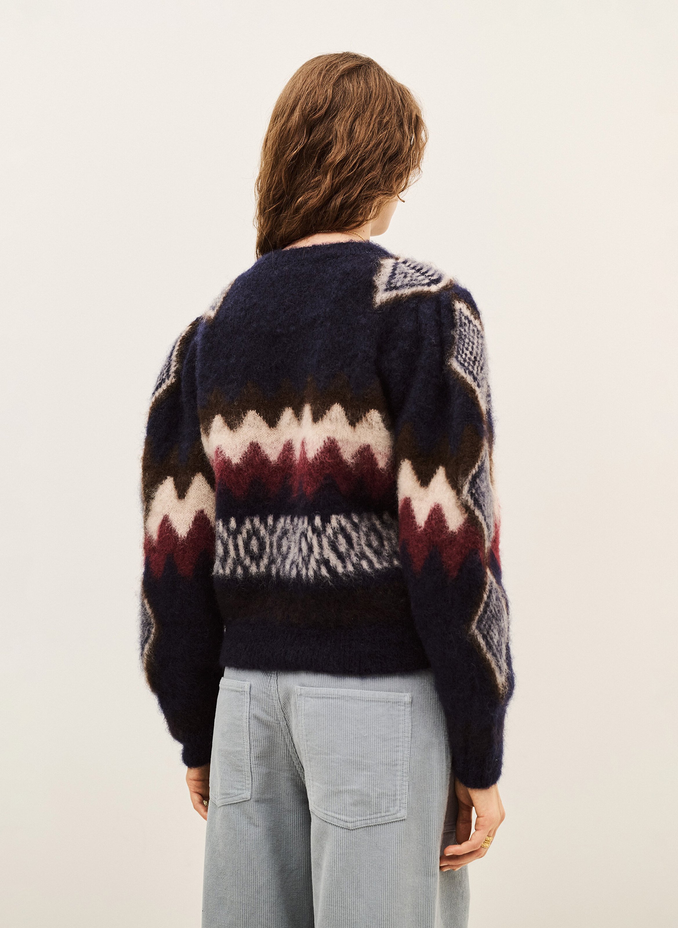 Pull ample imprimé en laine mélangée floyd BA&SH Multicolore