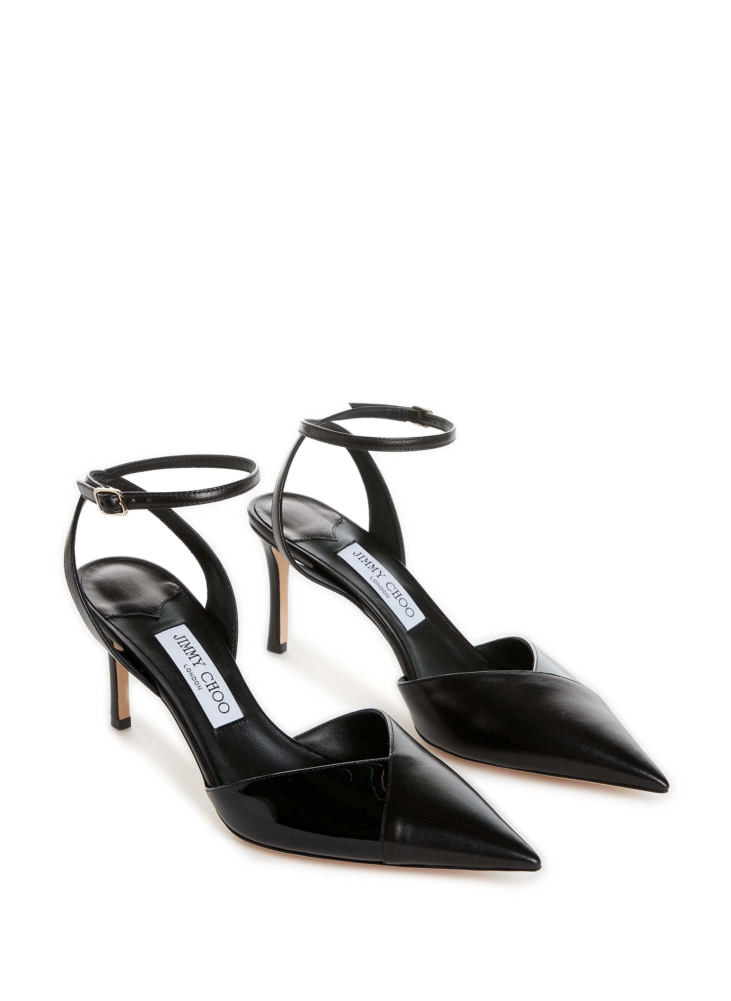 Escarpins Cassia 75 en cuir bi-matière