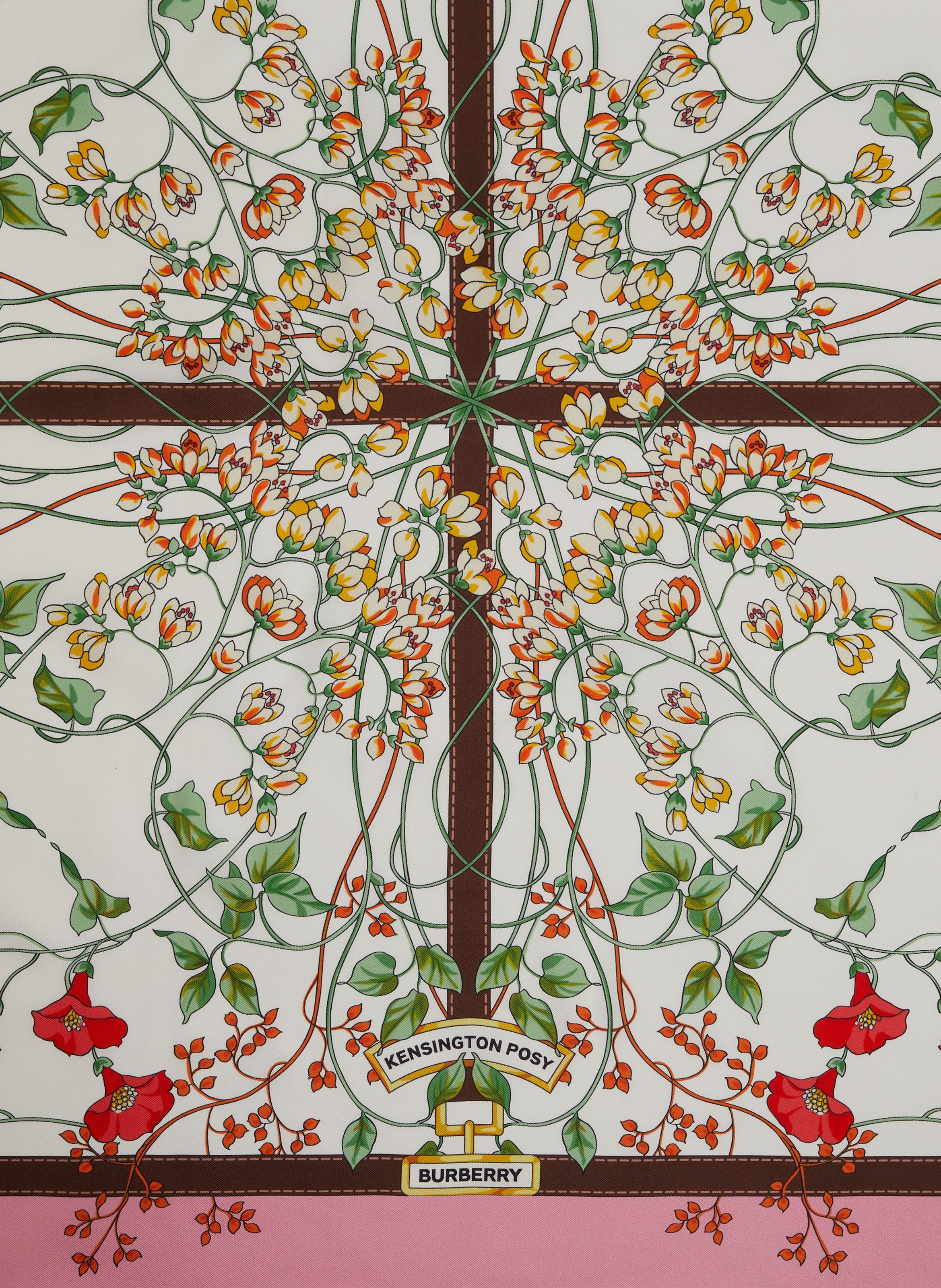 Carré de soie imprimé floral