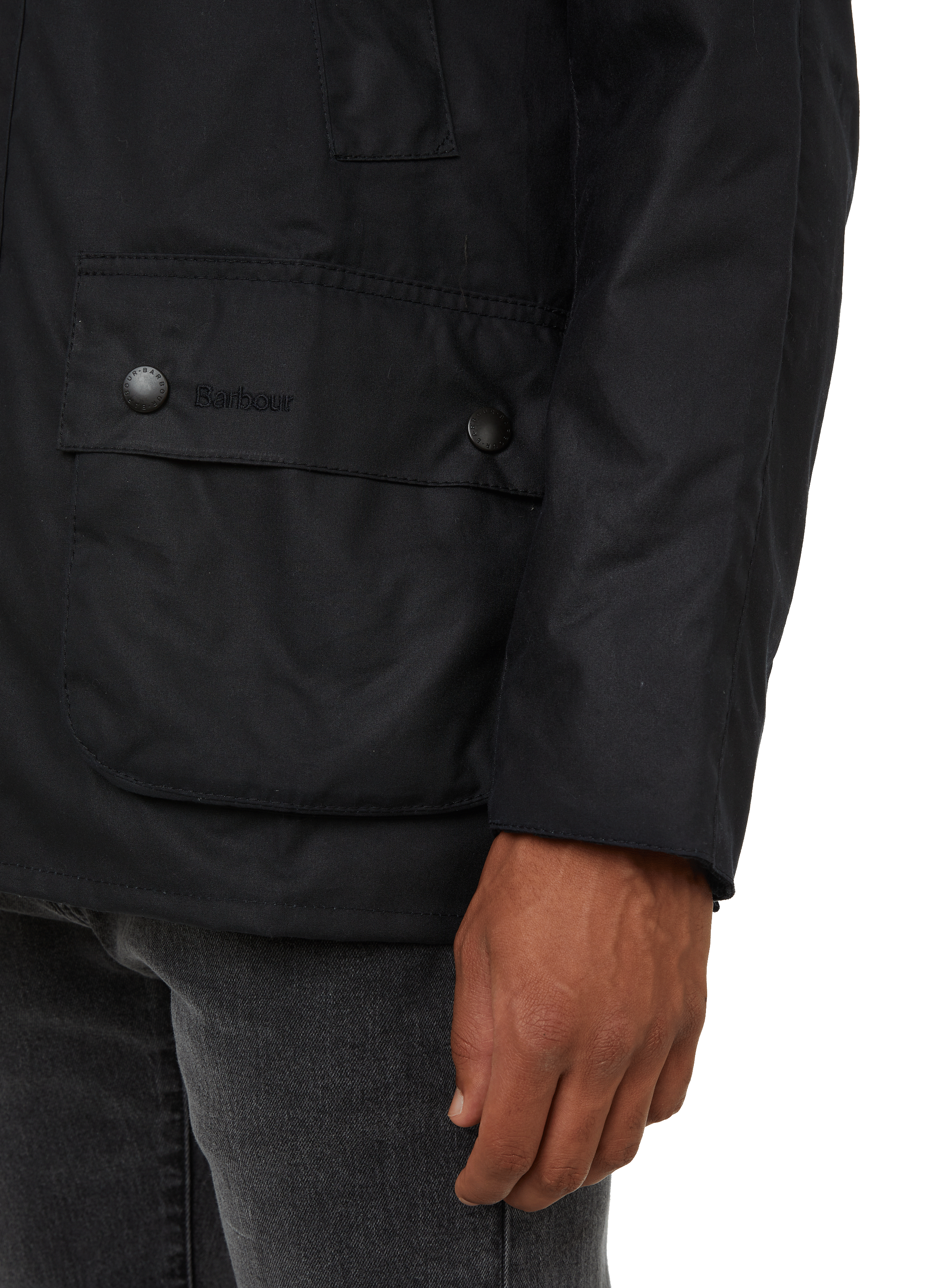 Fitted cotton jacket BARBOUR Blue