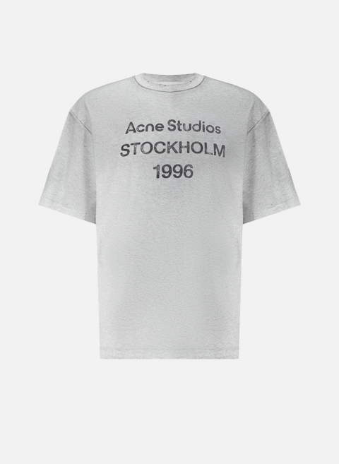 T-shirt à imprimé en coton GrisACNE STUDIOS 