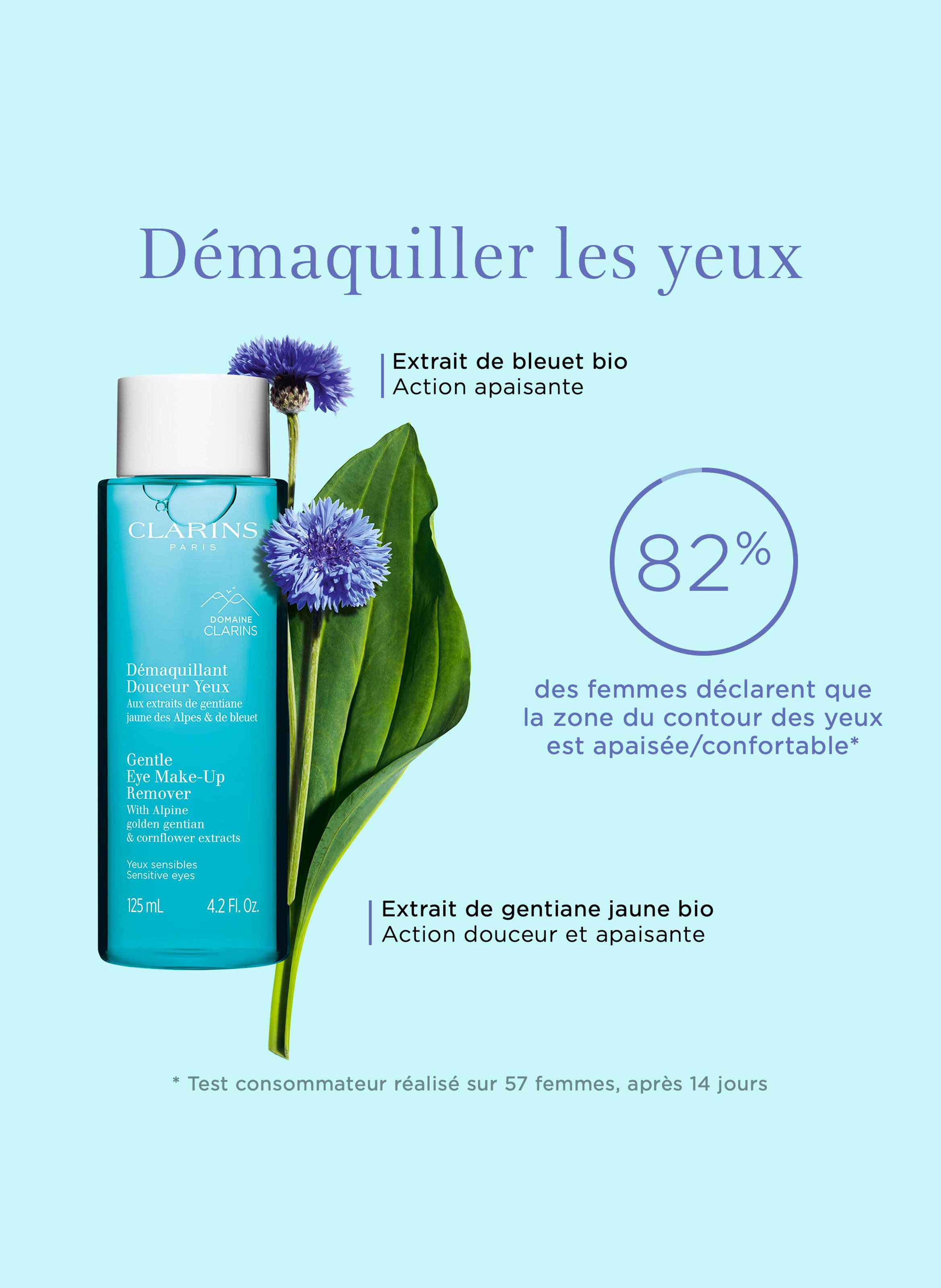 Gentle Eye Make-Up Remover with Alpine golden gentian &amp;amp; cornflower extracts CLARINS No color