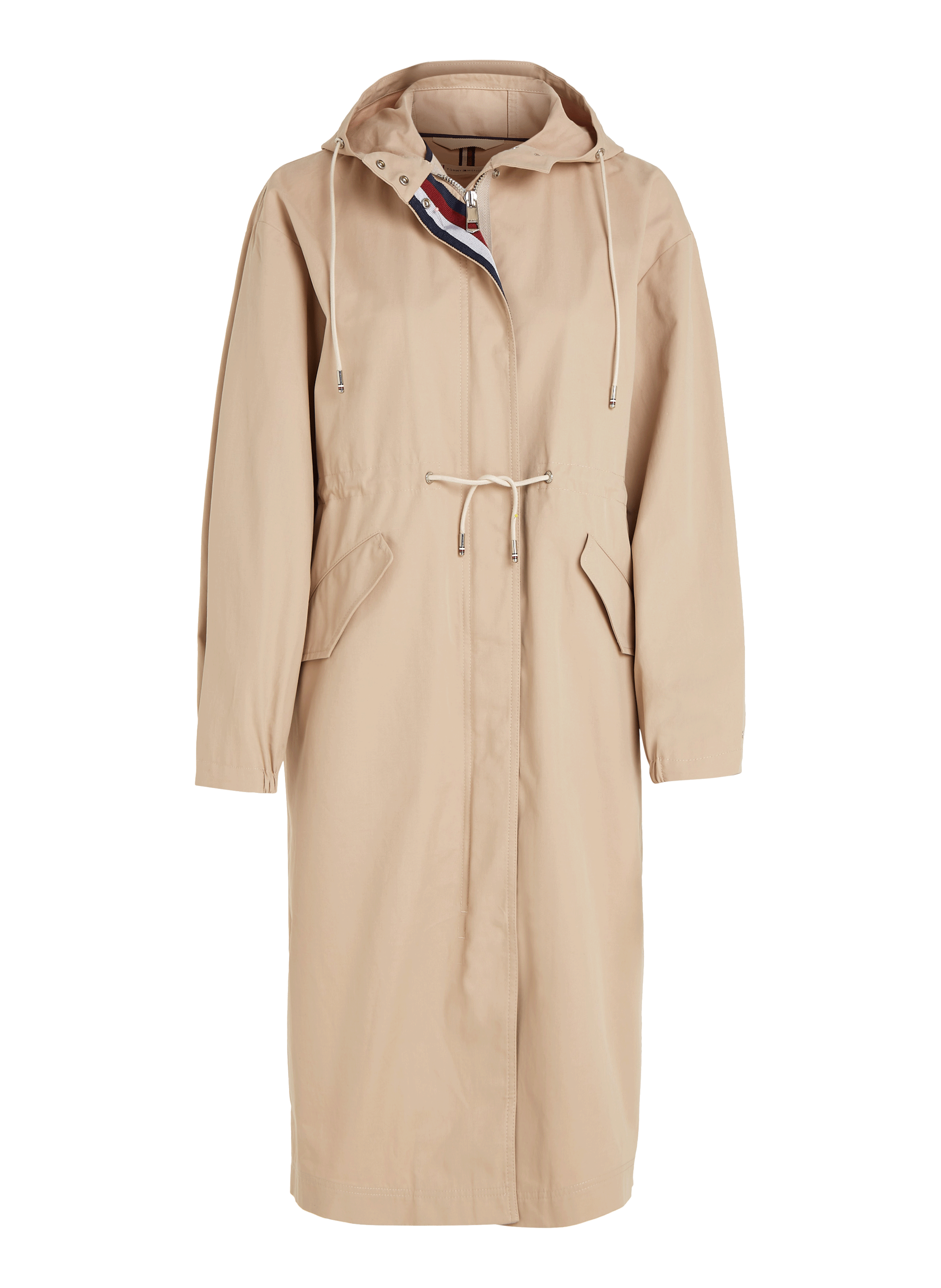 Parka longue en coton