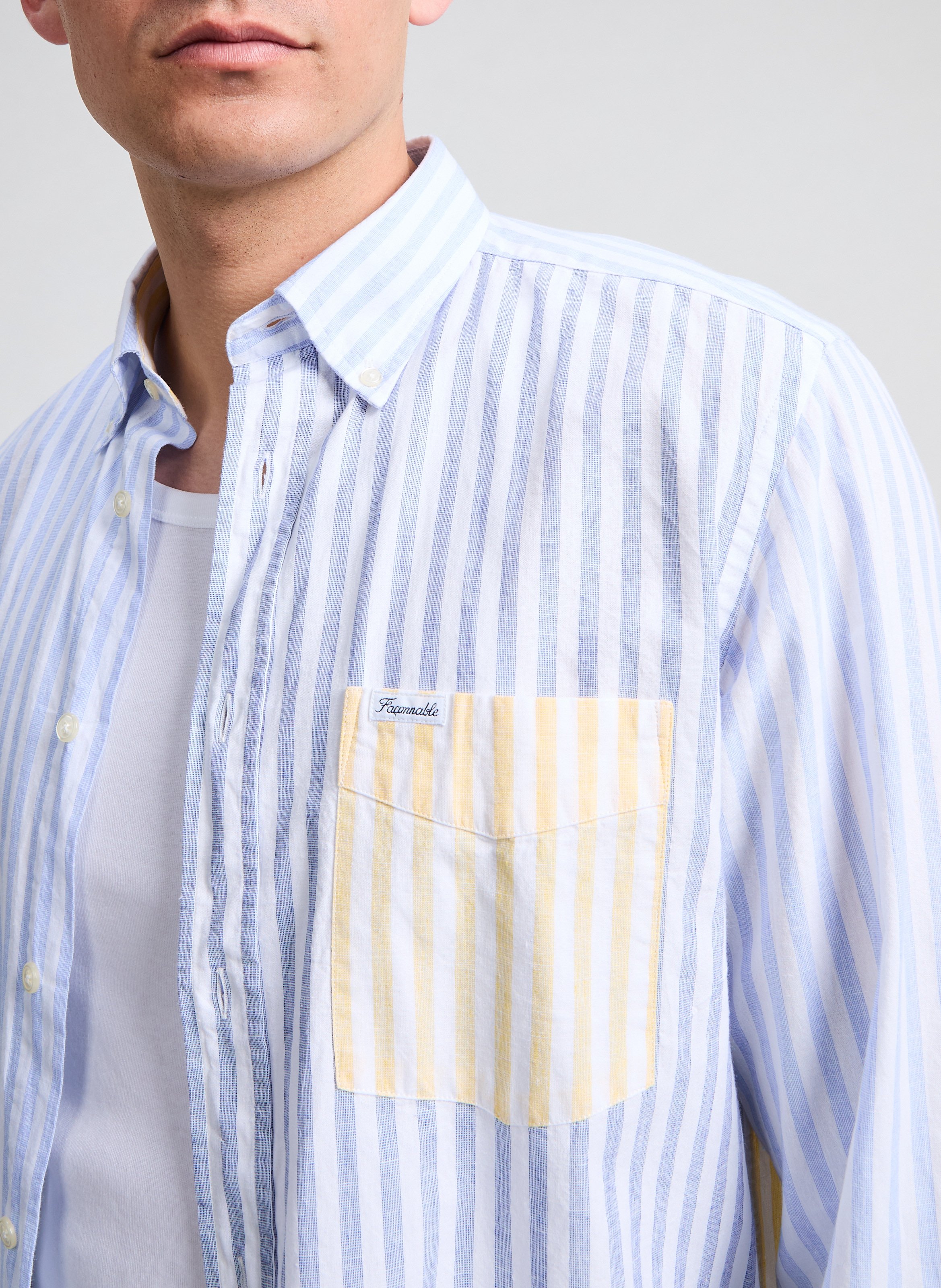 Chemise en coton FACONNABLE Bleu