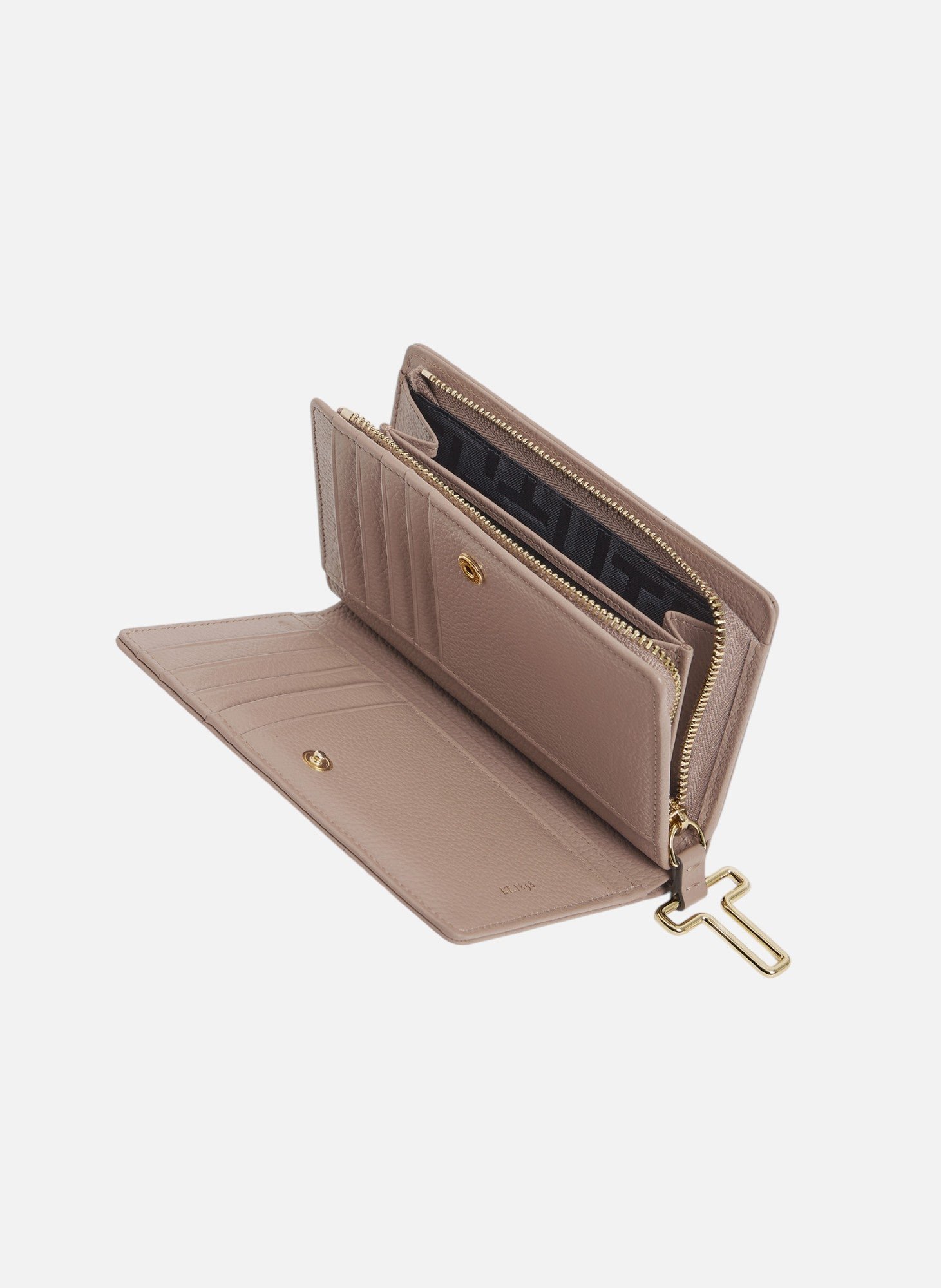 Portefeuille moyen modèle juliette en cuir grainé LE TANNEUR Gris