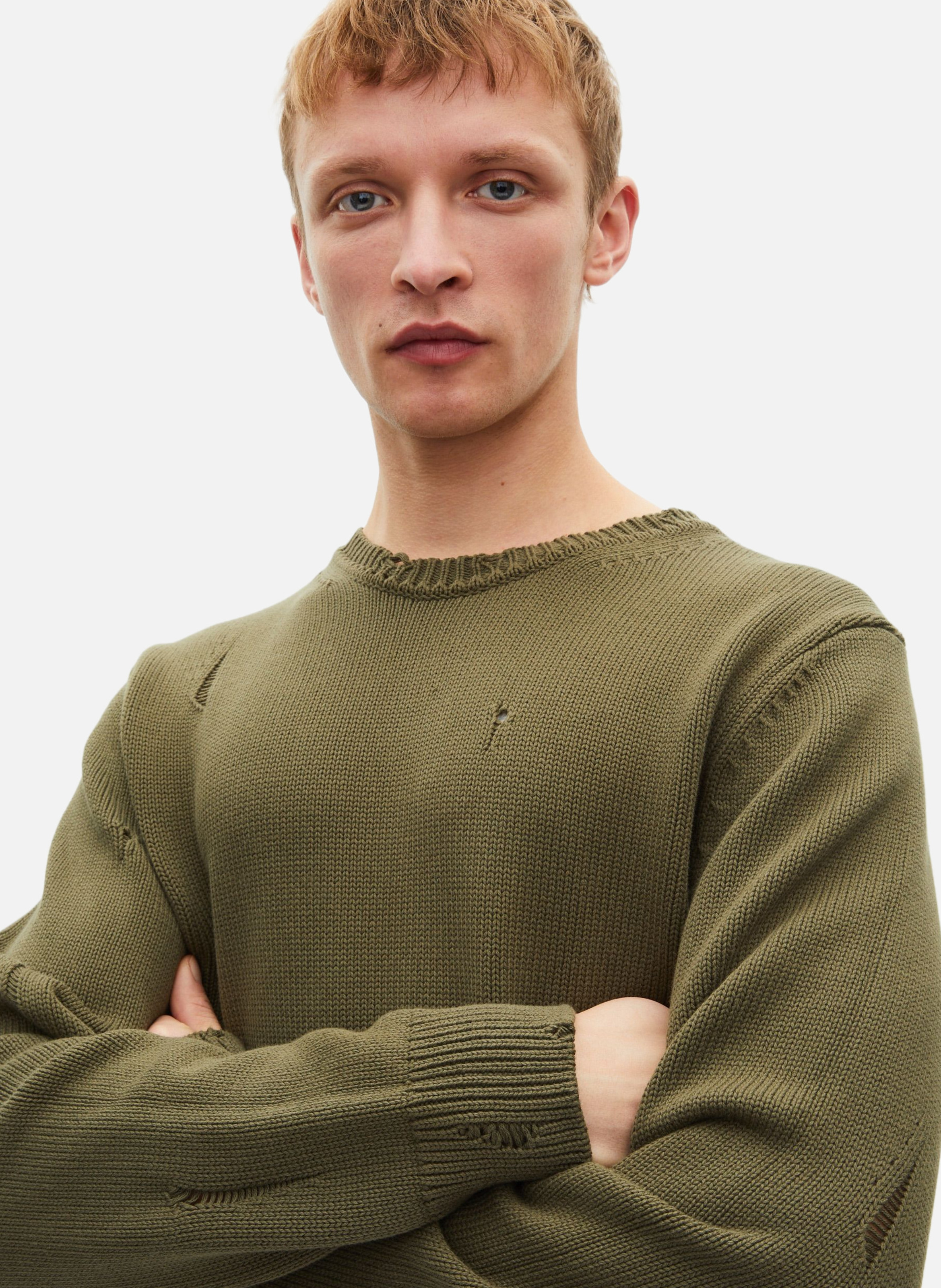 Pull avec détails ajourés THE KOOPLES Vert