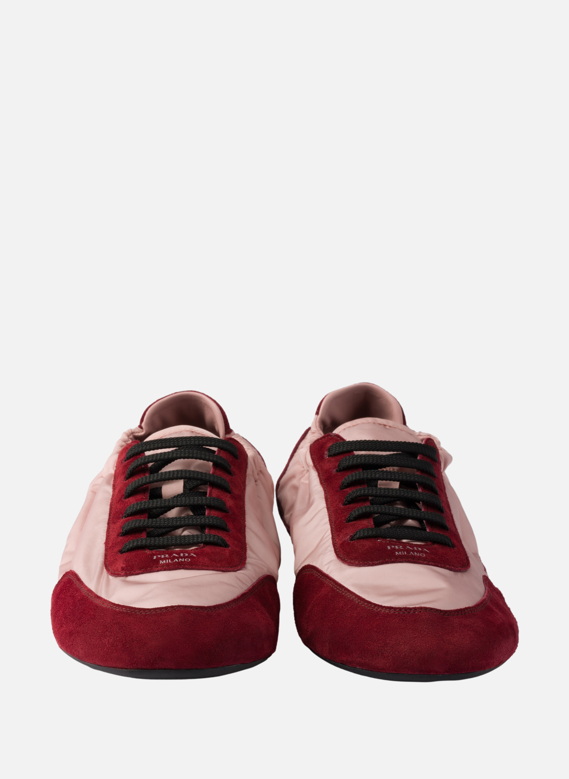 Baskets en re-nylon et en daim pliables PRADA Rose