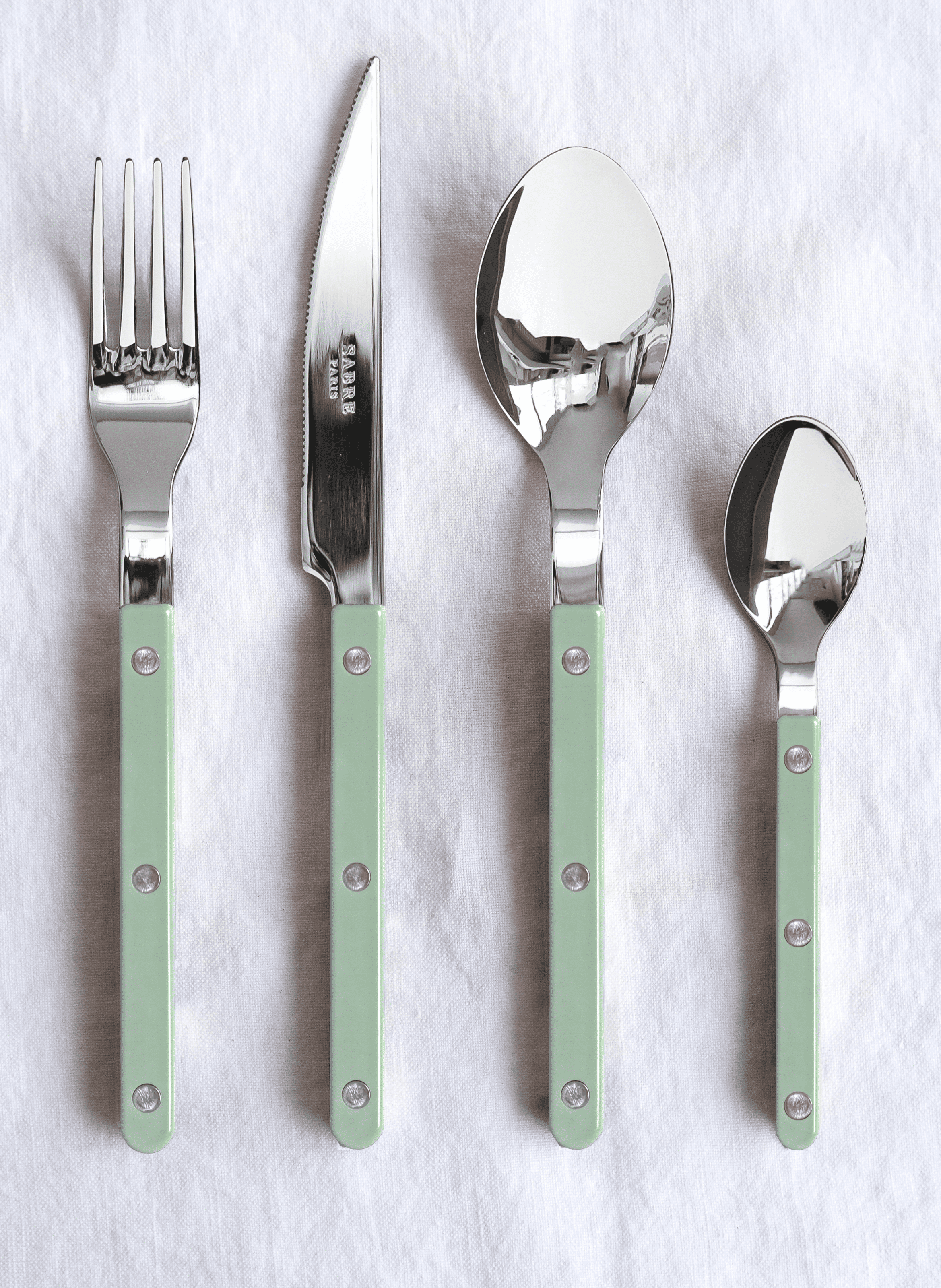 Set de 4 couverts de table, bistrot SABRE PARIS Vert