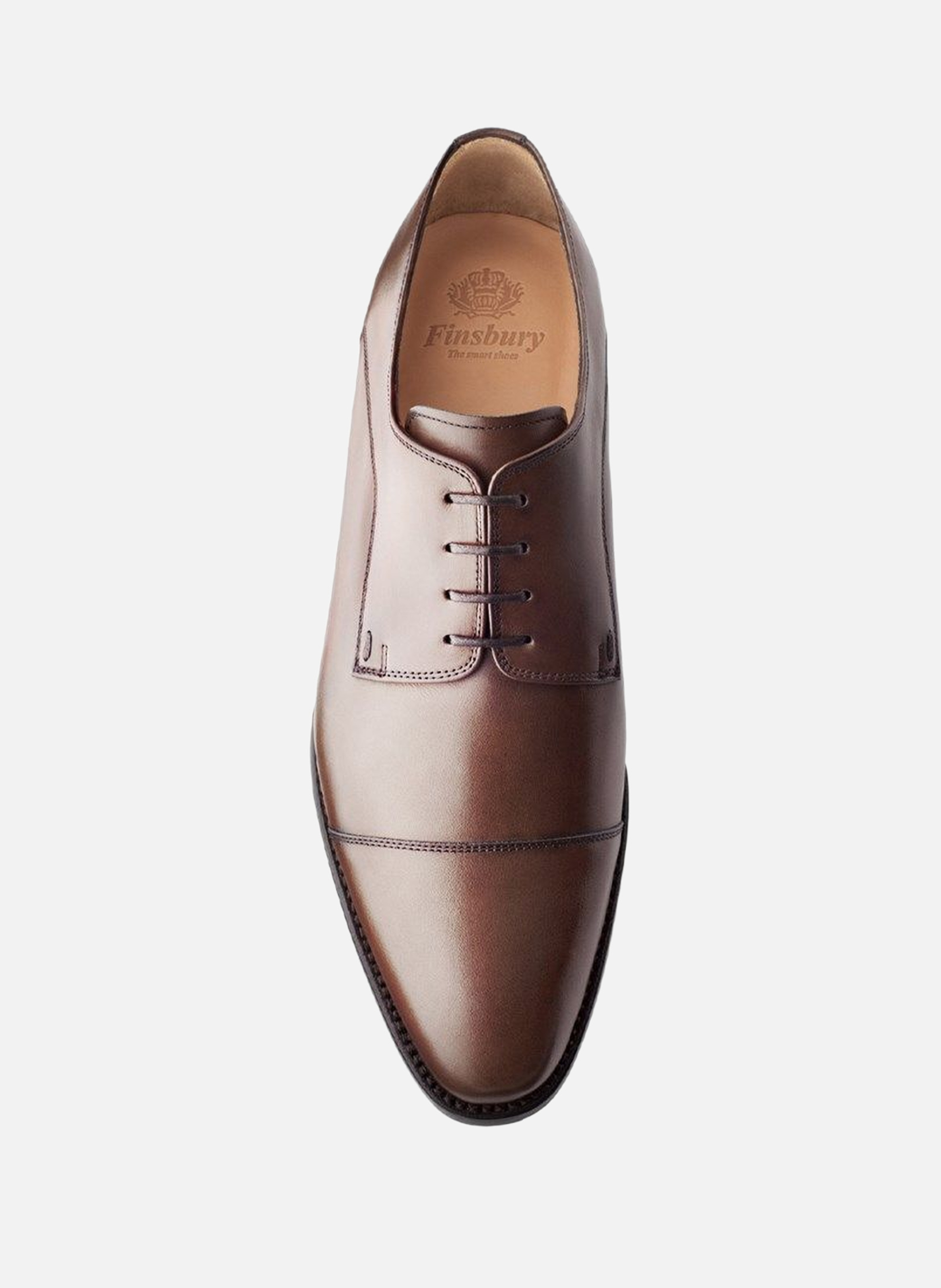 Derby cuir elvis FINSBURY Marron