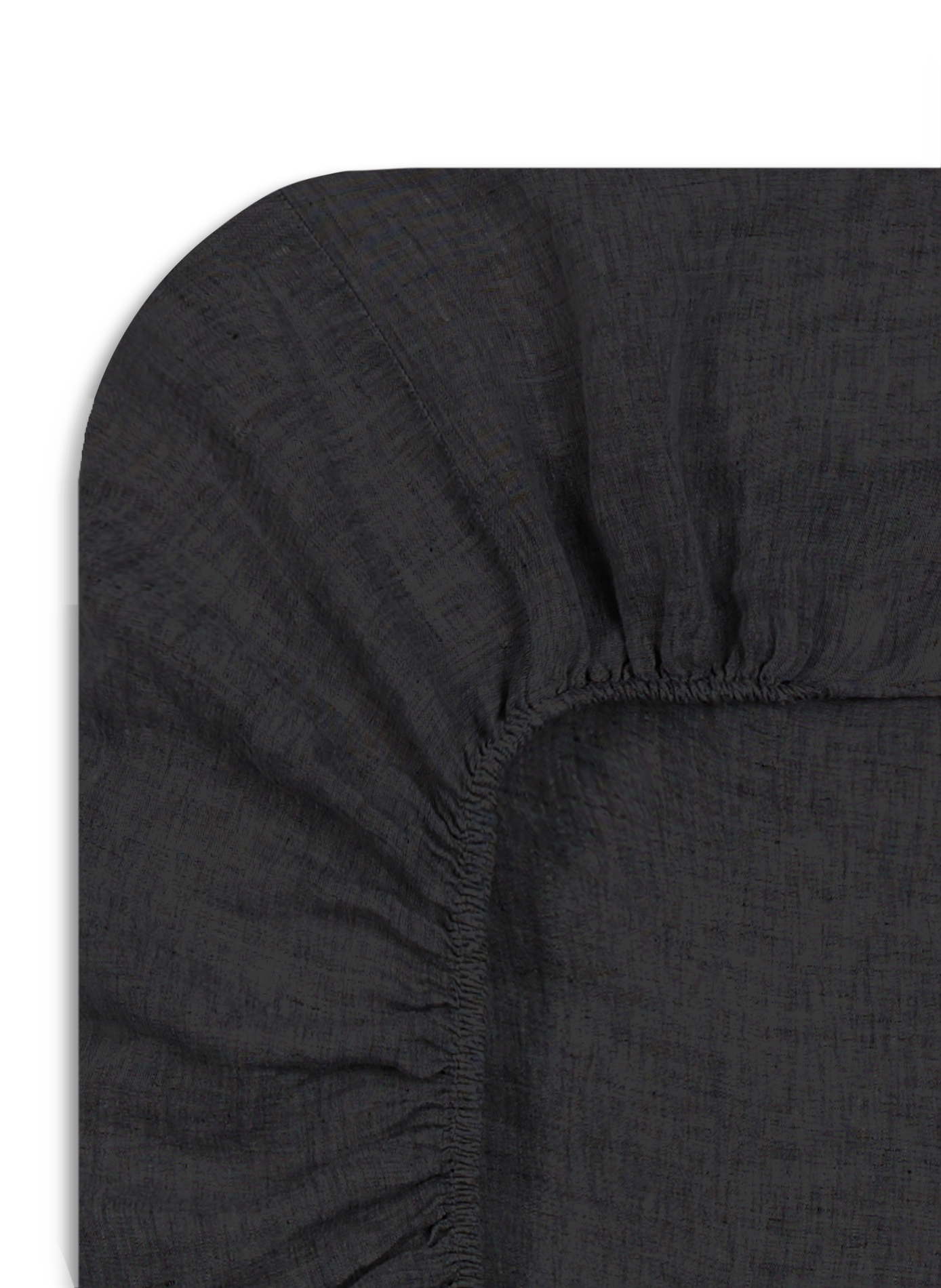 AU PRINTEMPS PARIS Drap housse en lin lavé Gris
