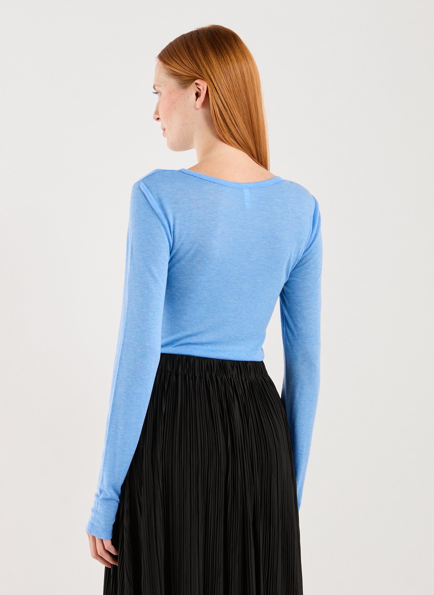 T-shirt cintrée manches longues SAMSOE SAMSOE Bleu