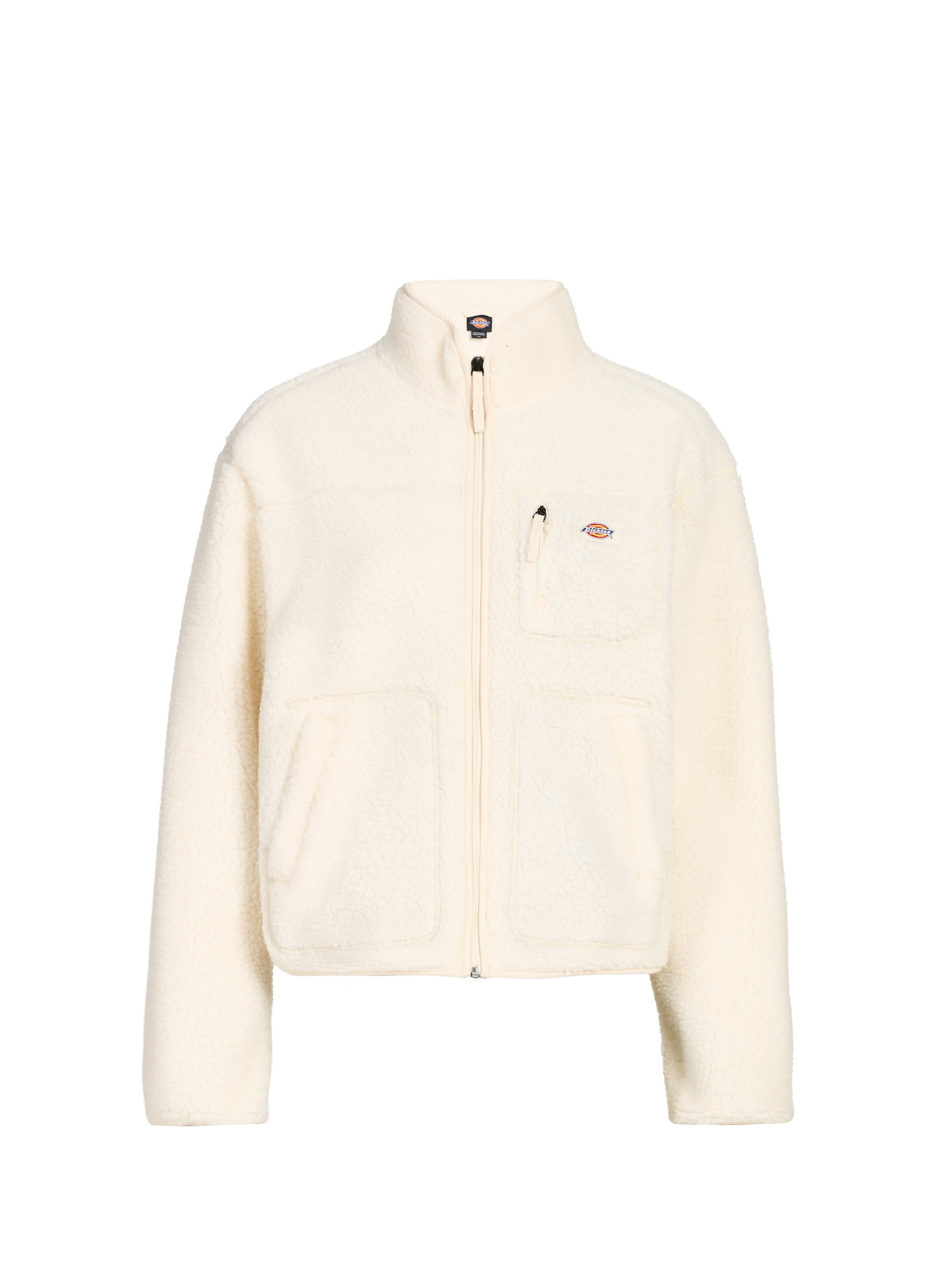 DICKIES Straight sherpa jacket with high collar Grey