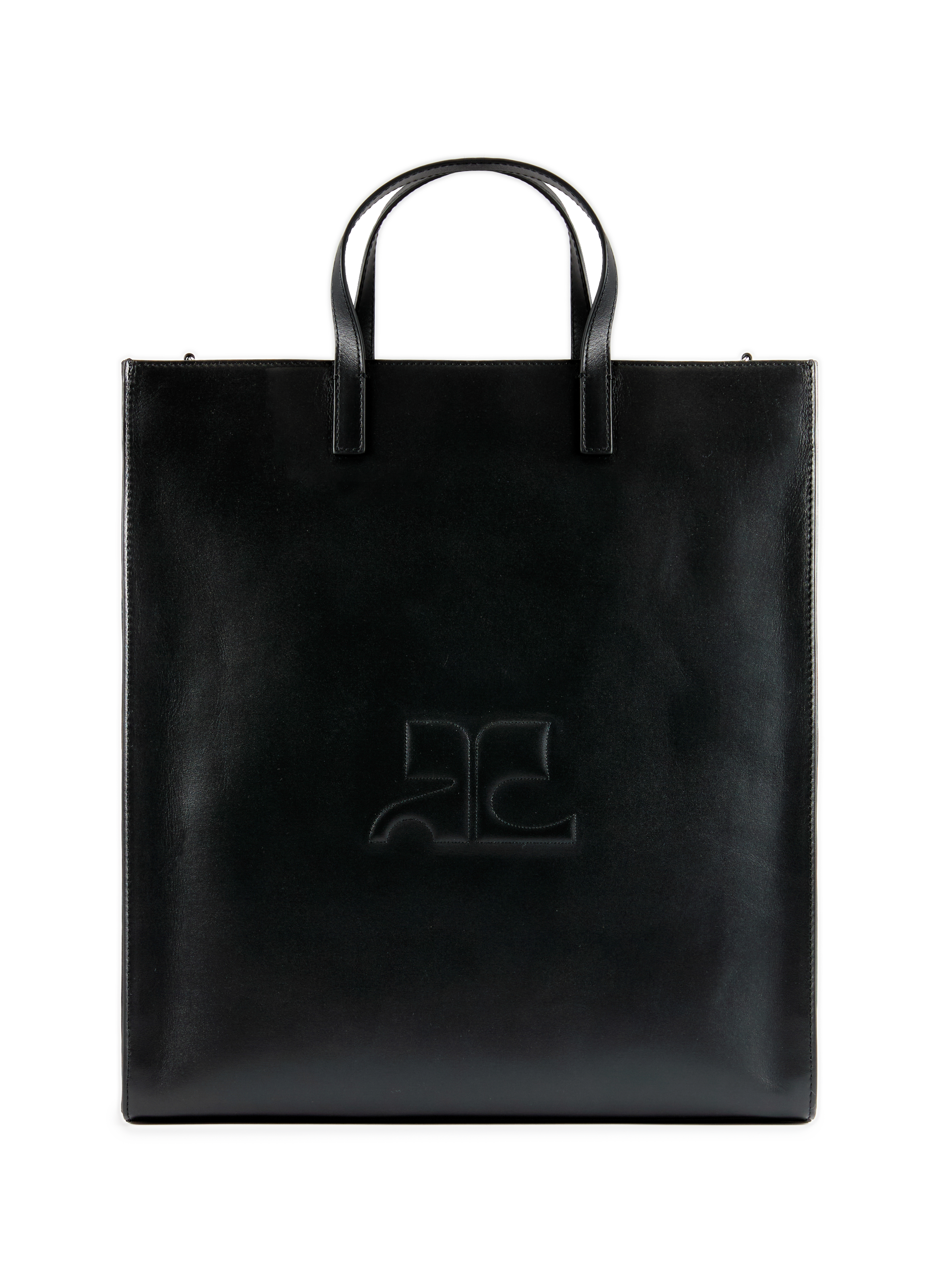 COURRÈGES Tote bag en cuir Noir
