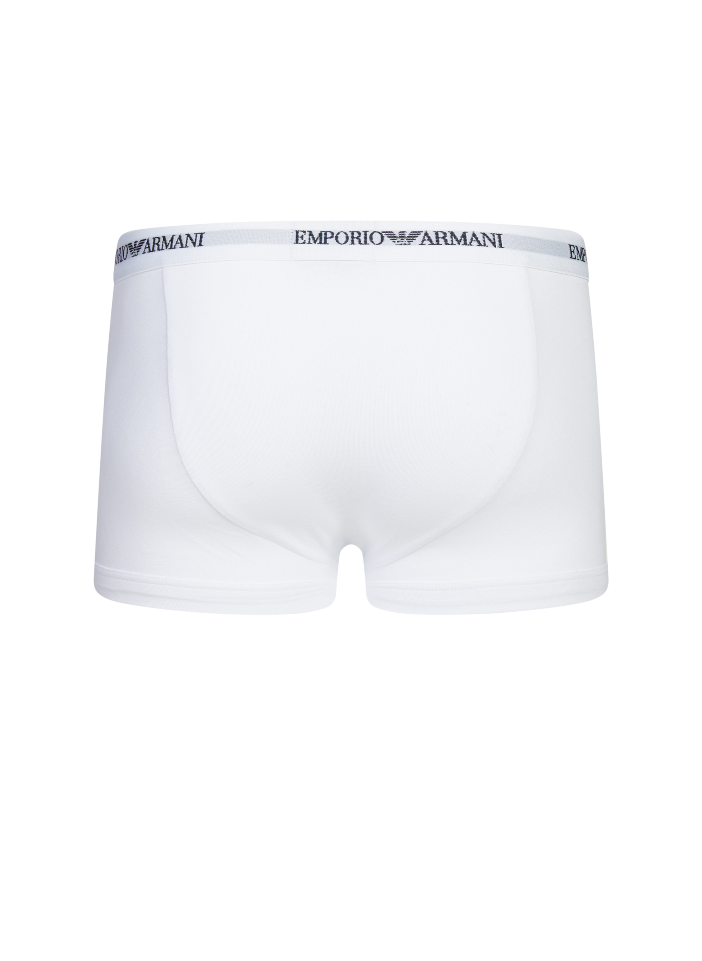 Lot de trois boxers en coton mélangé EMPORIO ARMANI Blanc