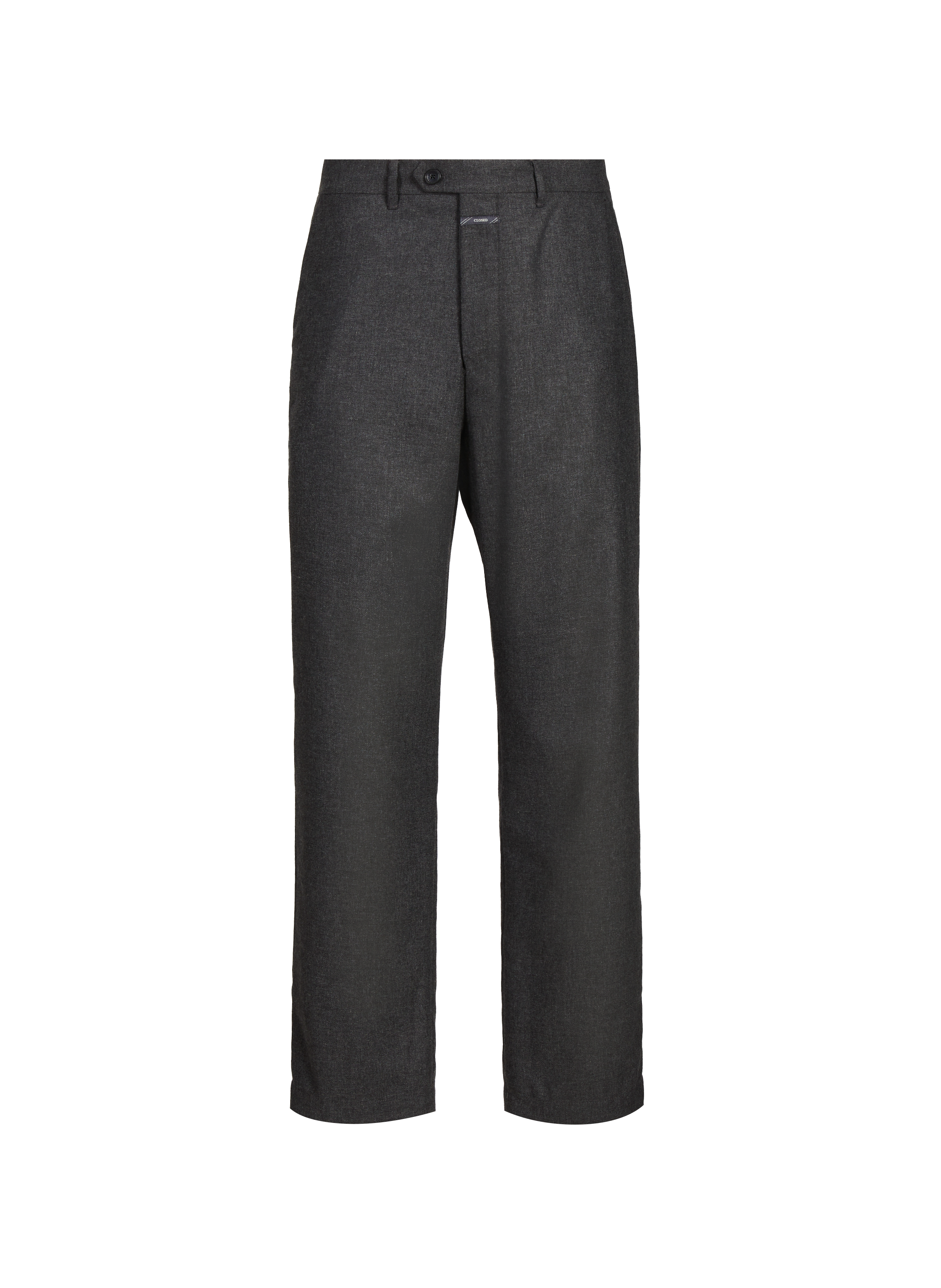 CLOSED Pantalon droit Fairport en laine mélangée Gris