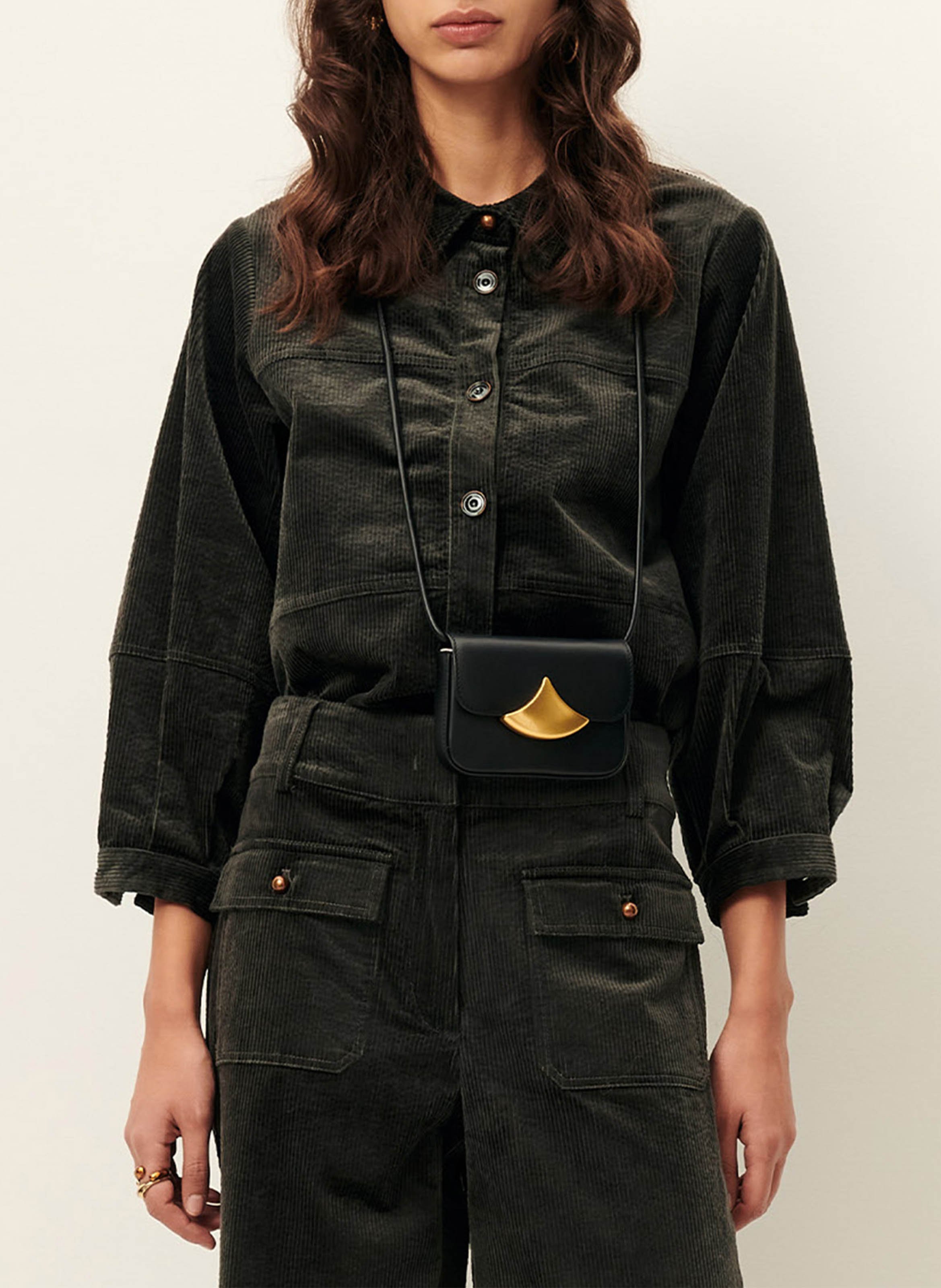 Surchemise ample courte en coton mélangé leotown SESSUN Bleu