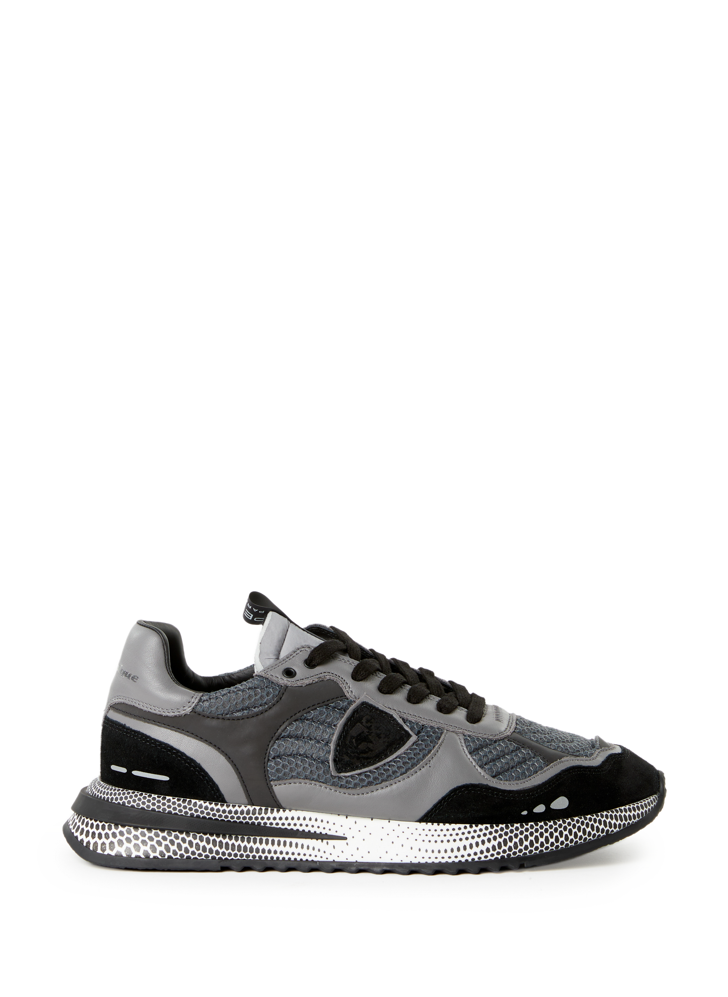 Baskets crantées en cuir mélangé Noir by PHILIPPE MODEL PHILIPPE MODEL Baskets crantées en cuir mélangé Noir