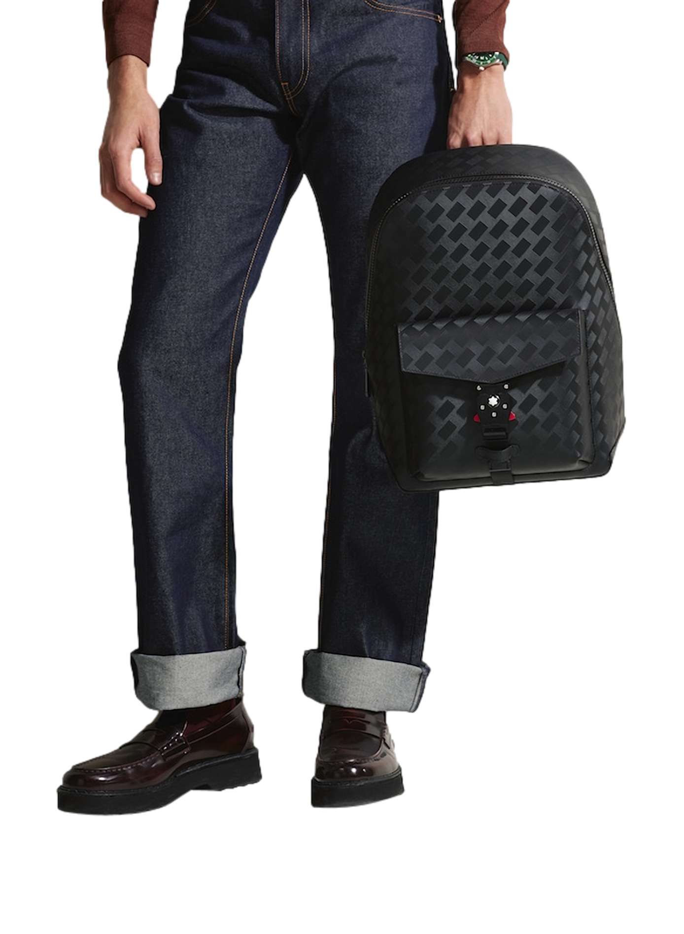 Sac à dos en cuir MONTBLANC Noir