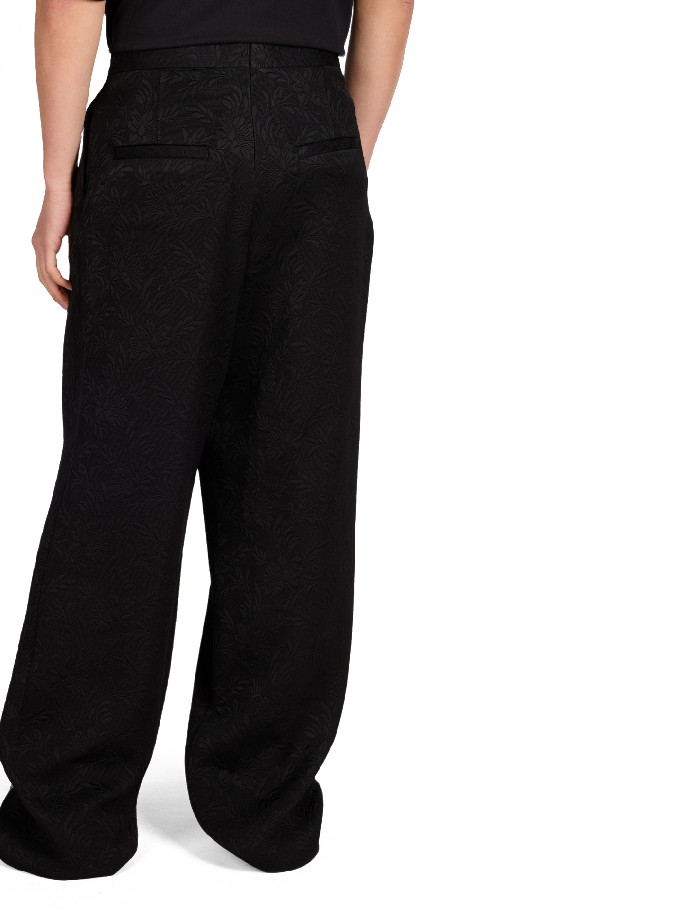 Floral trousers DRIES VAN NOTEN Black
