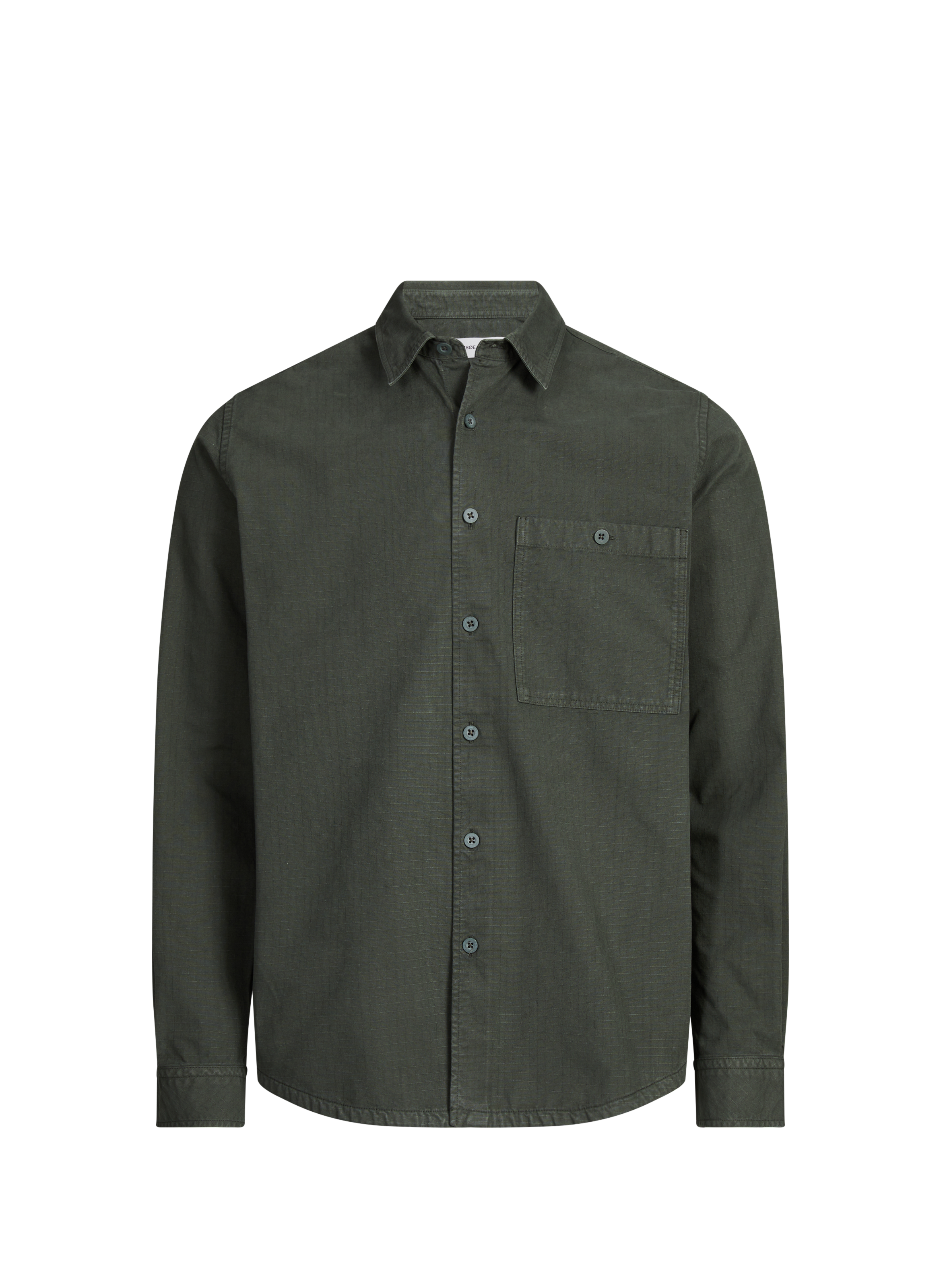 Shirt with classic collar in organic cotton SAMSOE SAMSOE Khaki