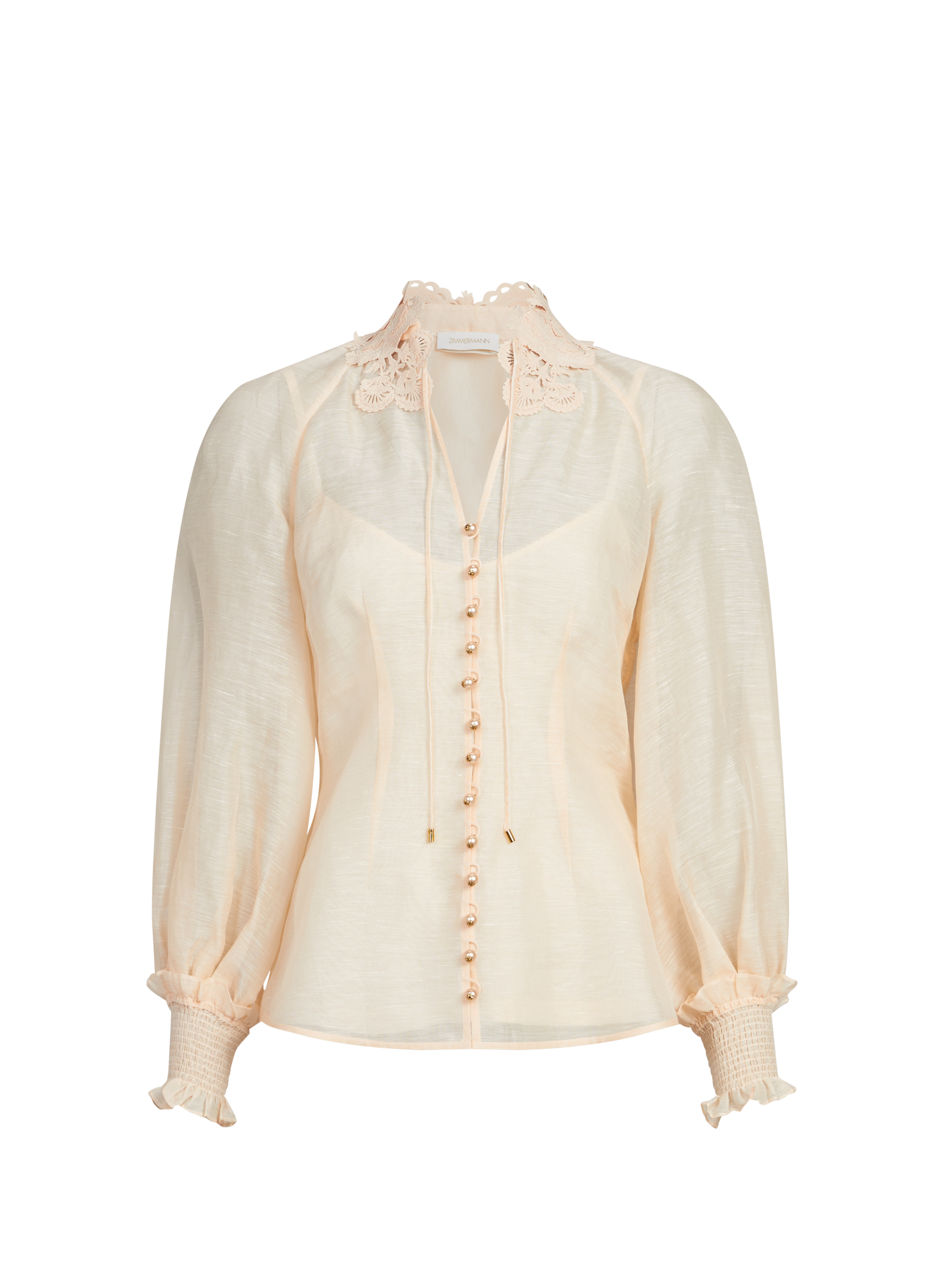 Blouse en lin et soie  ZIMMERMANN Beige