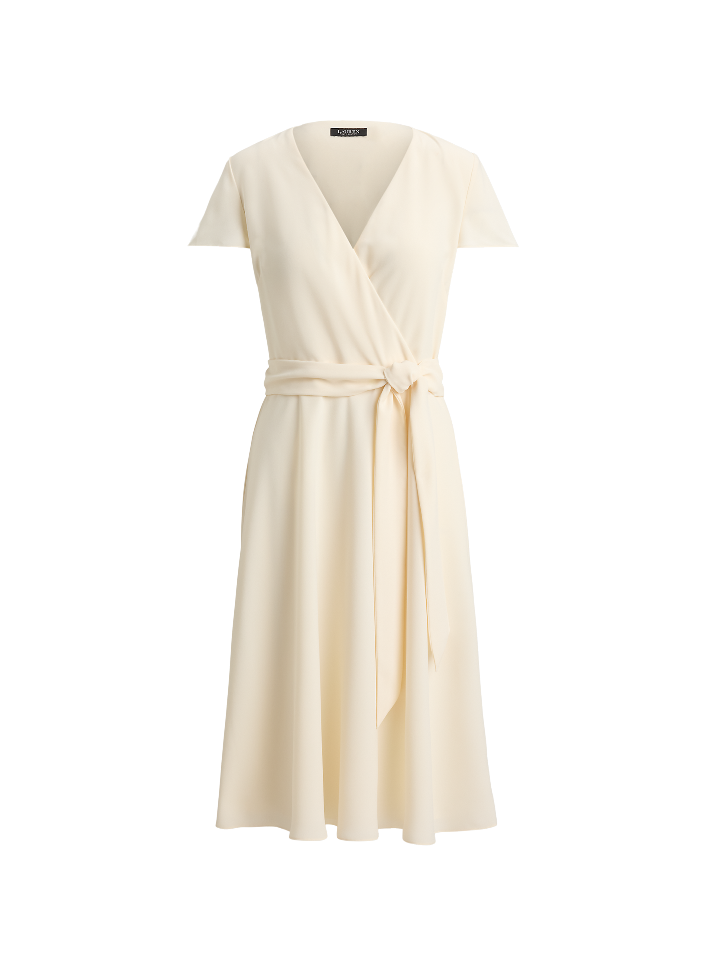 Robe Portefeuille Fluide Beige Lauren Femme Printemps