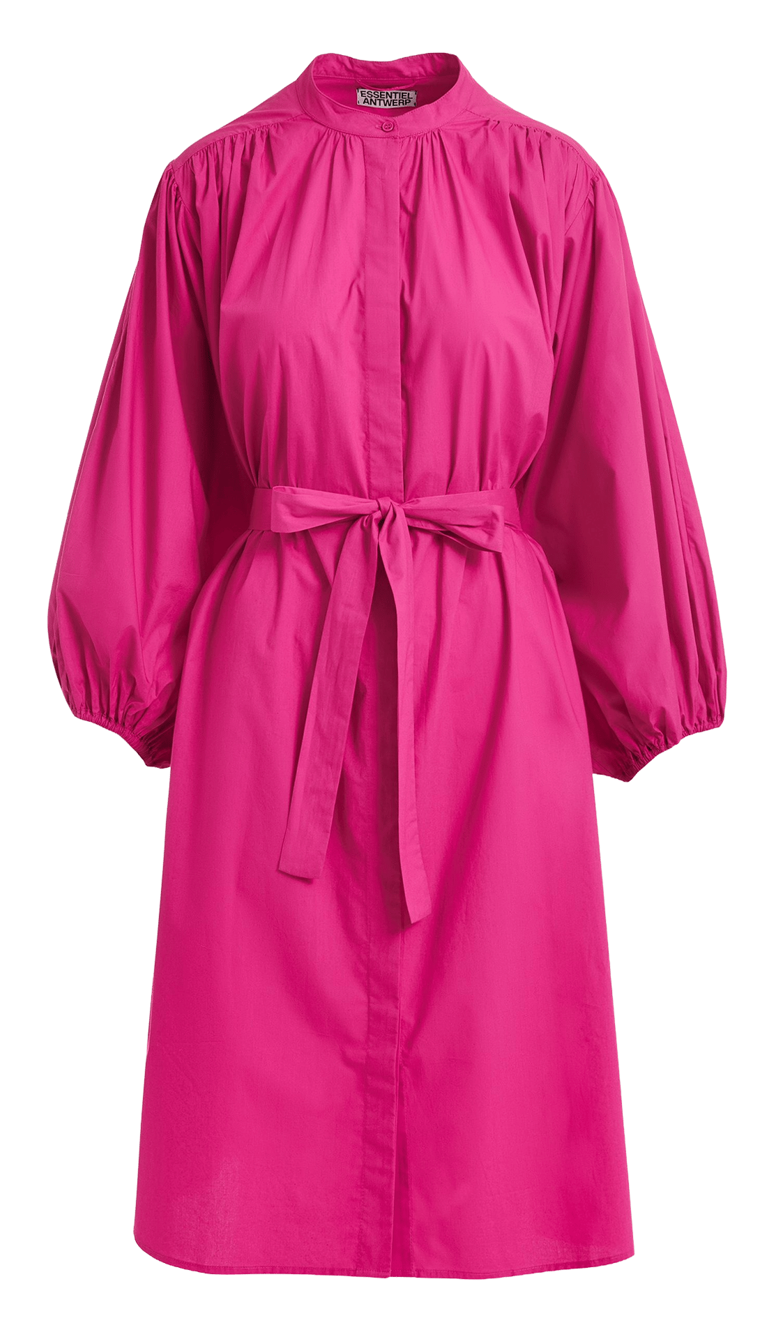 Robe midi ample col rond ceinturée jex ESSENTIEL ANTWERP Rose