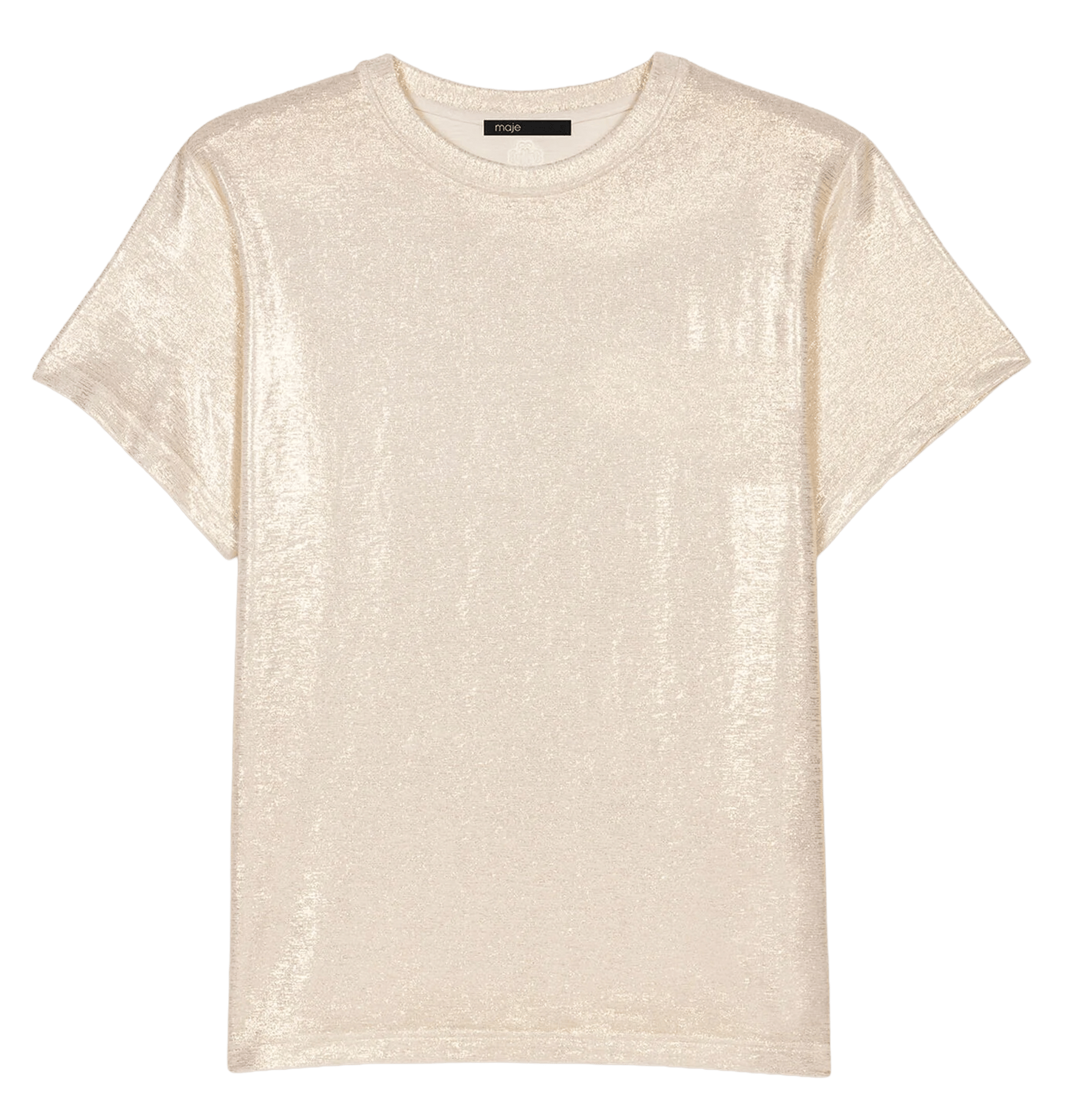 T-shirt droit col rond MAJE Doré