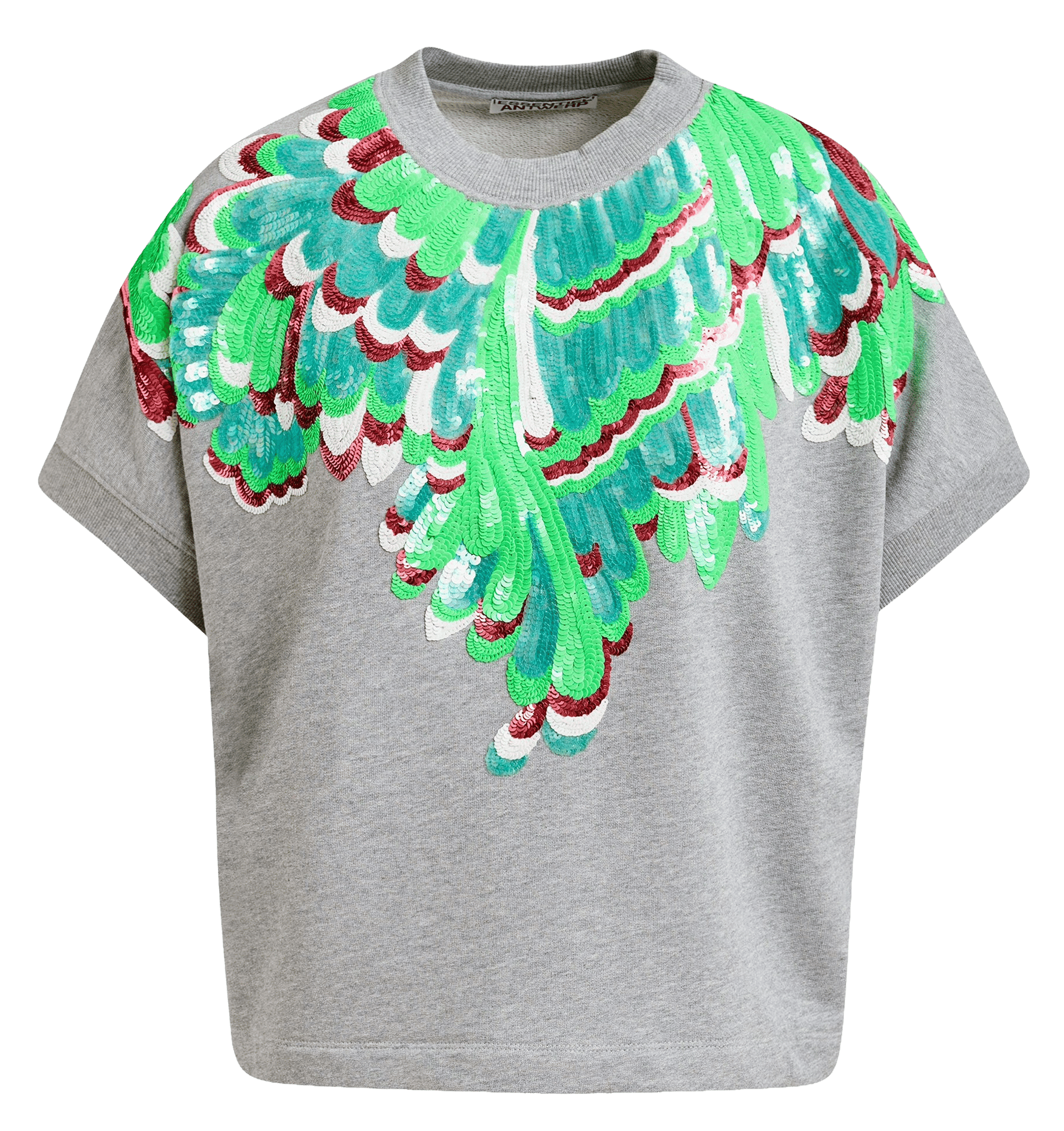 Sweat oversize col rond en coton jolies ESSENTIEL ANTWERP Gris