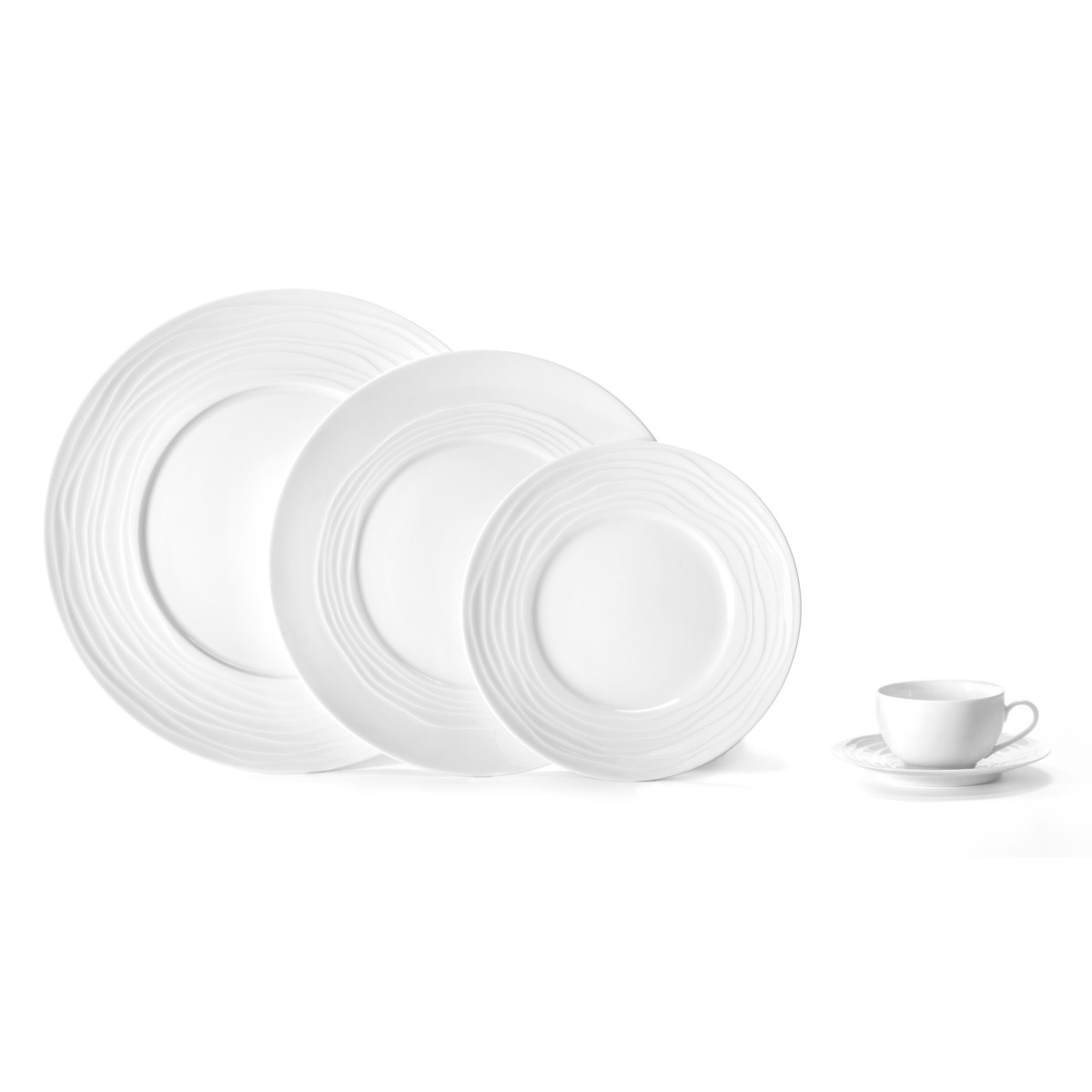 Onde - assiette à pain 15.5 cm (lot de 6) MEDARD DE NOBLAT Blanc