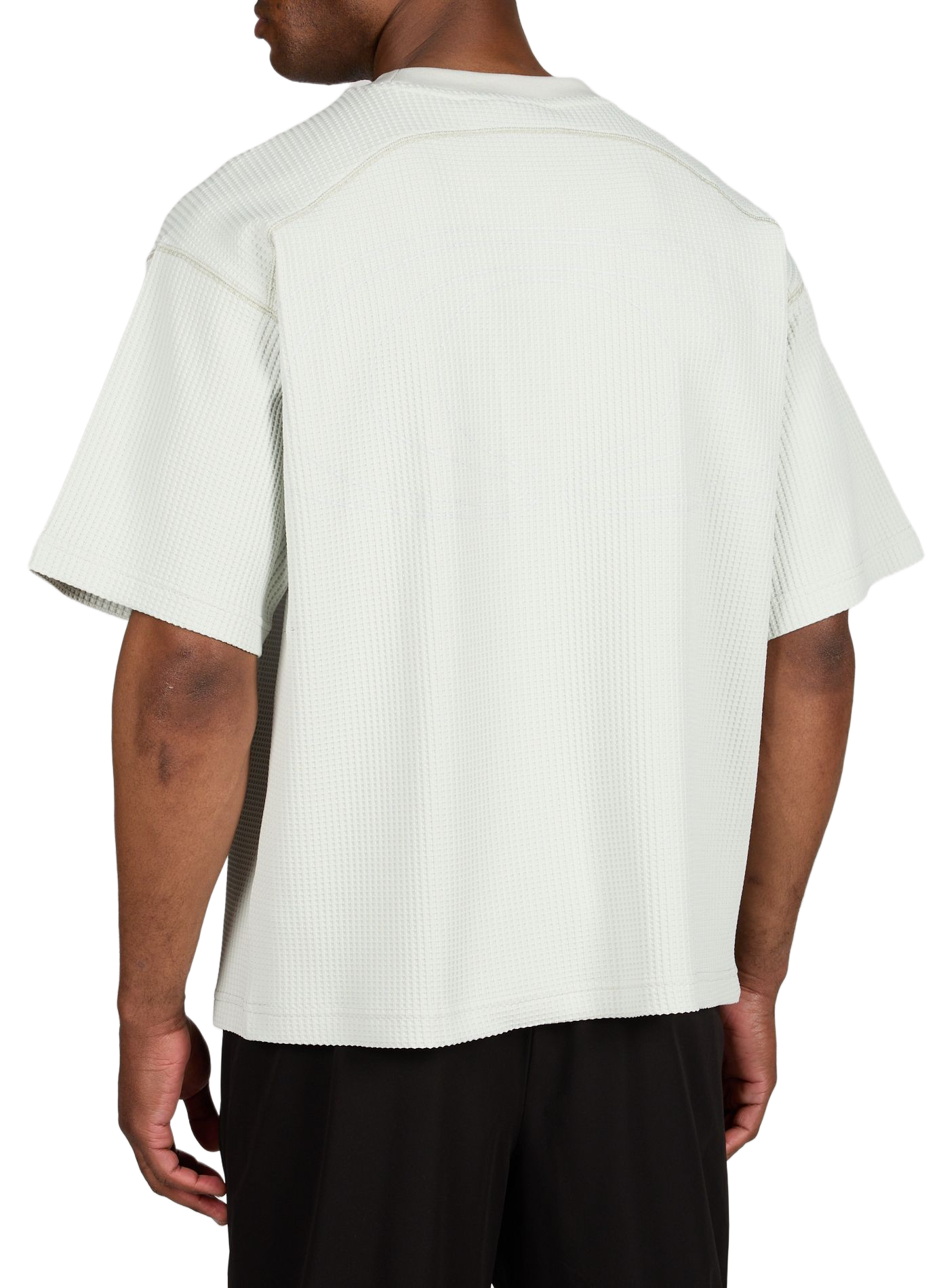 Oversized waffled knit T-shirt RAINS Green