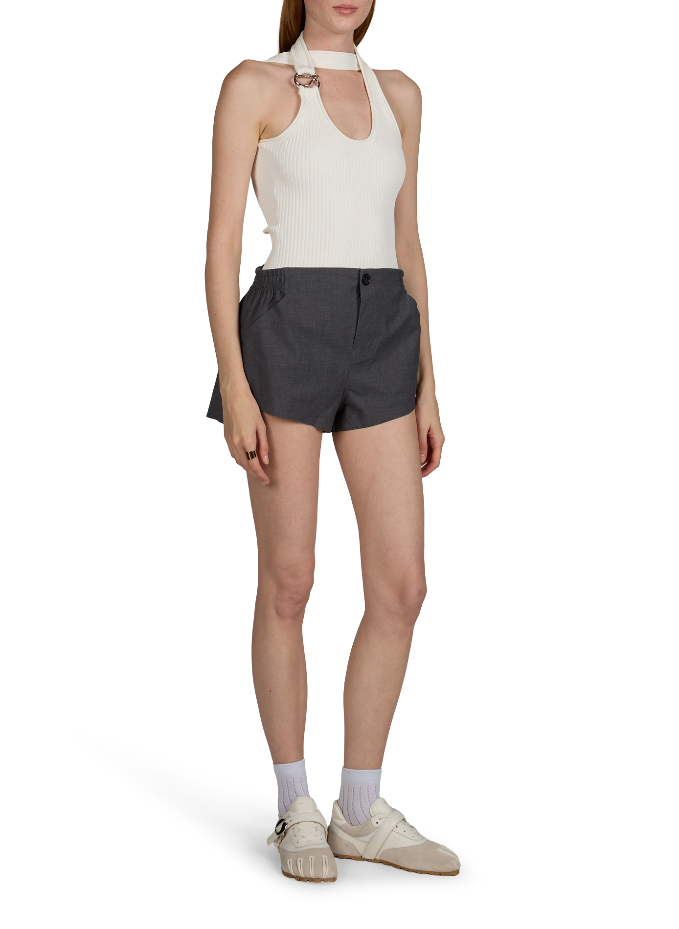 Mini shorts with elastic waistband COPERNI Grey