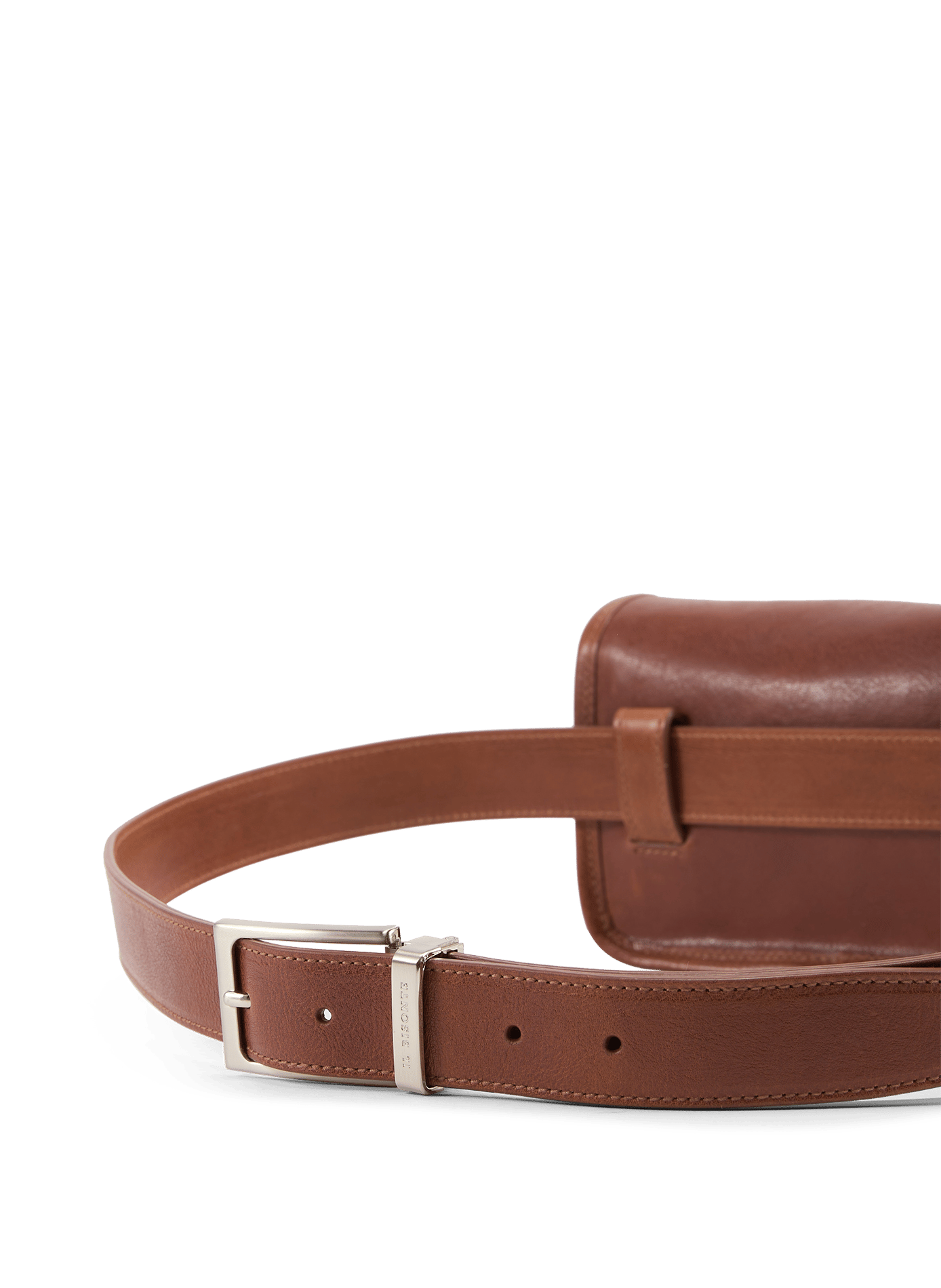Sac banane à ceinture réglable en cuir IL BISONTE Marron
