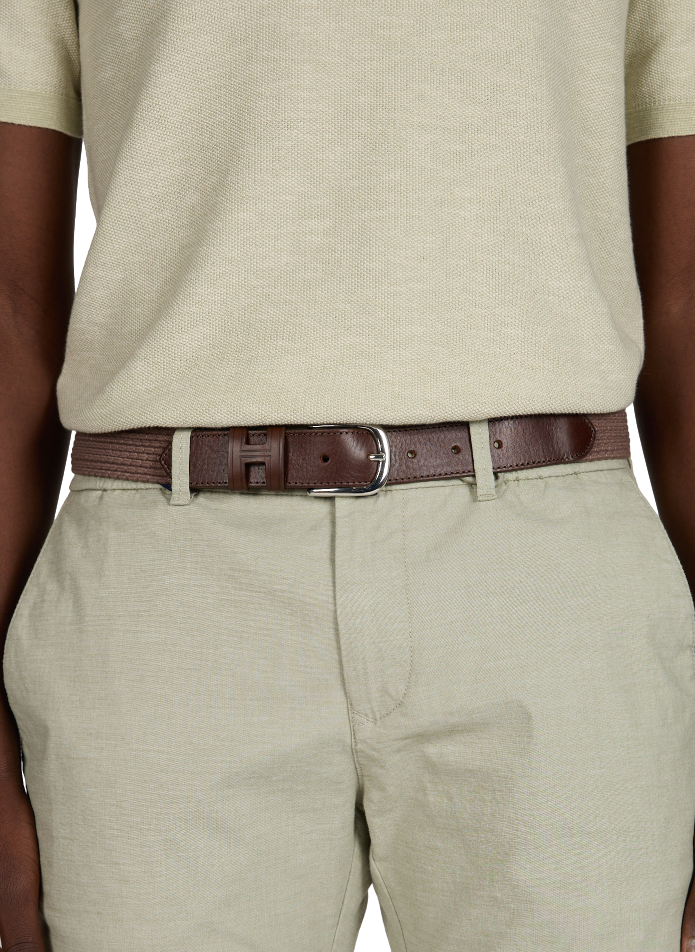 Ceinture tressée HACKETT Beige