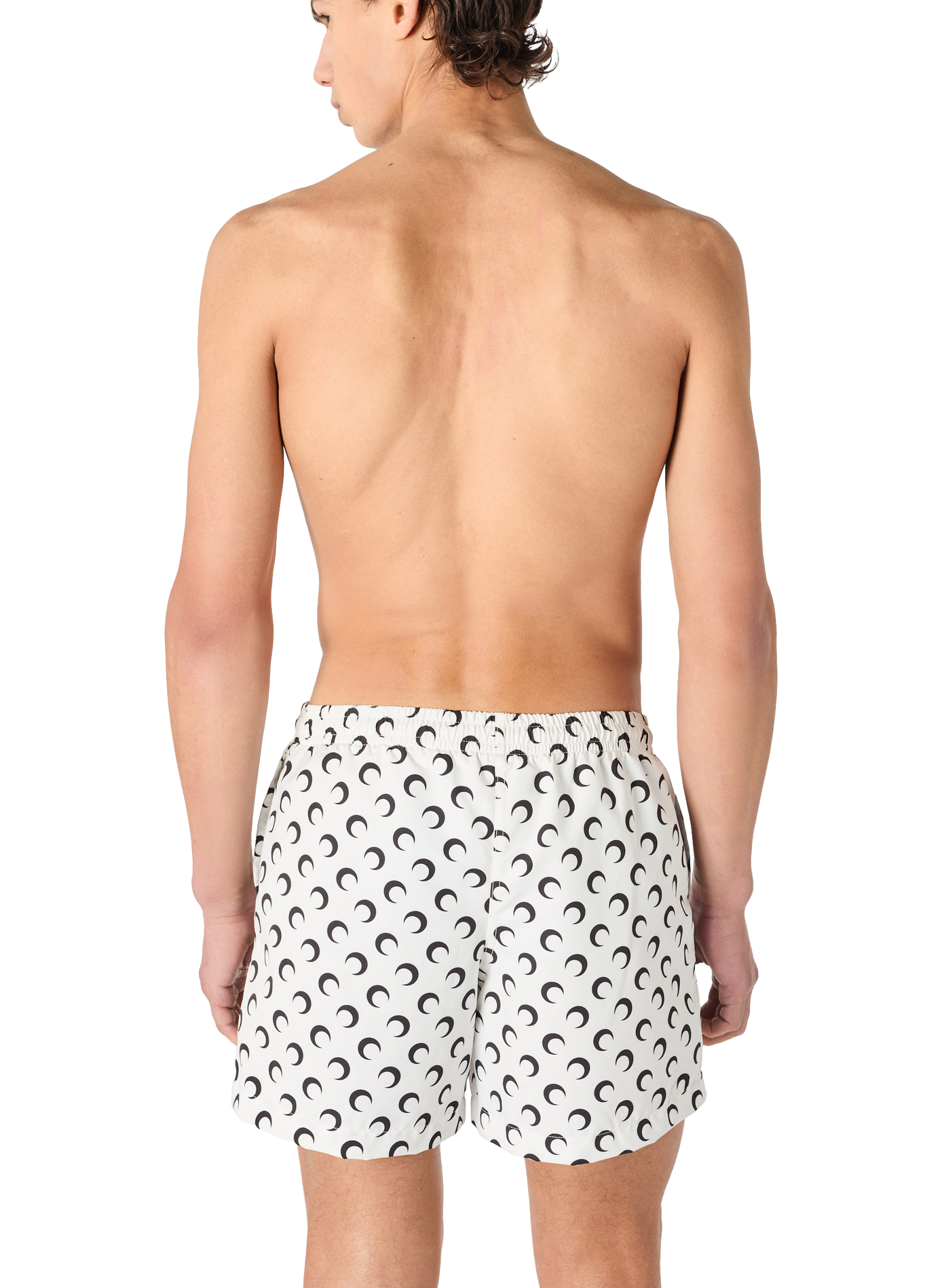 Short de bain imprimé moon MARINE SERRE Blanc