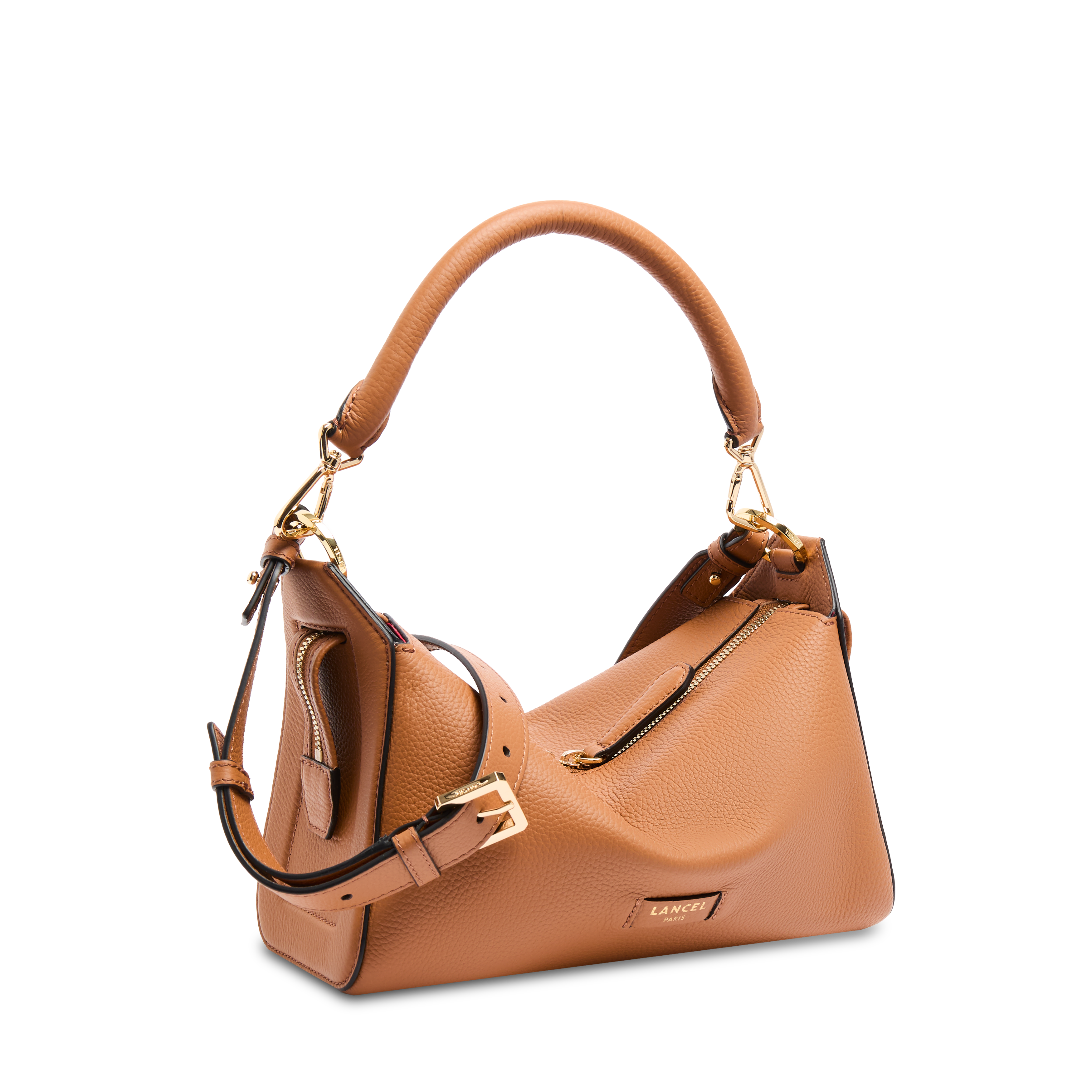 Sac hobo louison de lancel en cuir de vachette graine LANCEL Marron