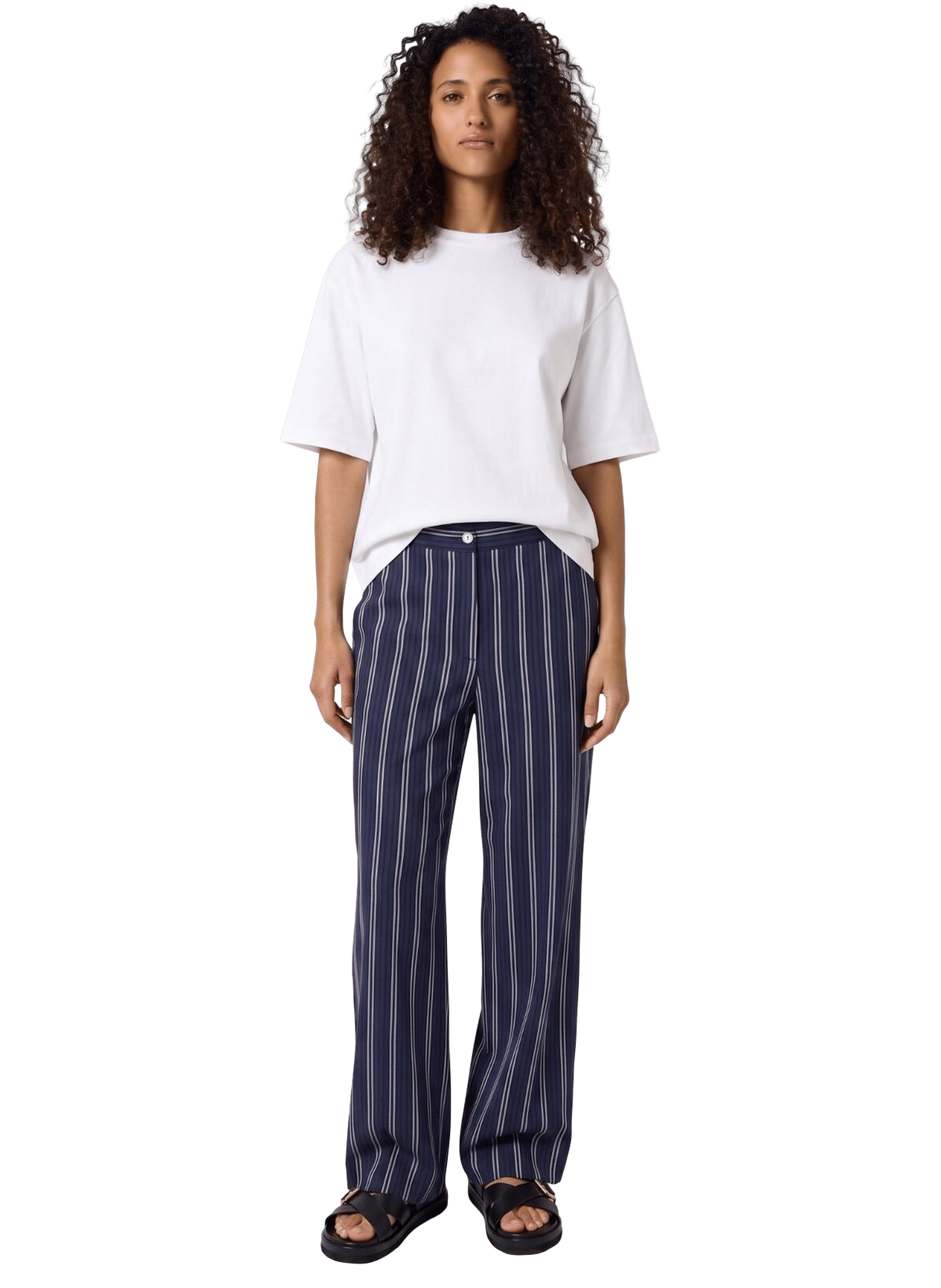 Pantalon droit rayé - ainais GERARD DAREL Bleu