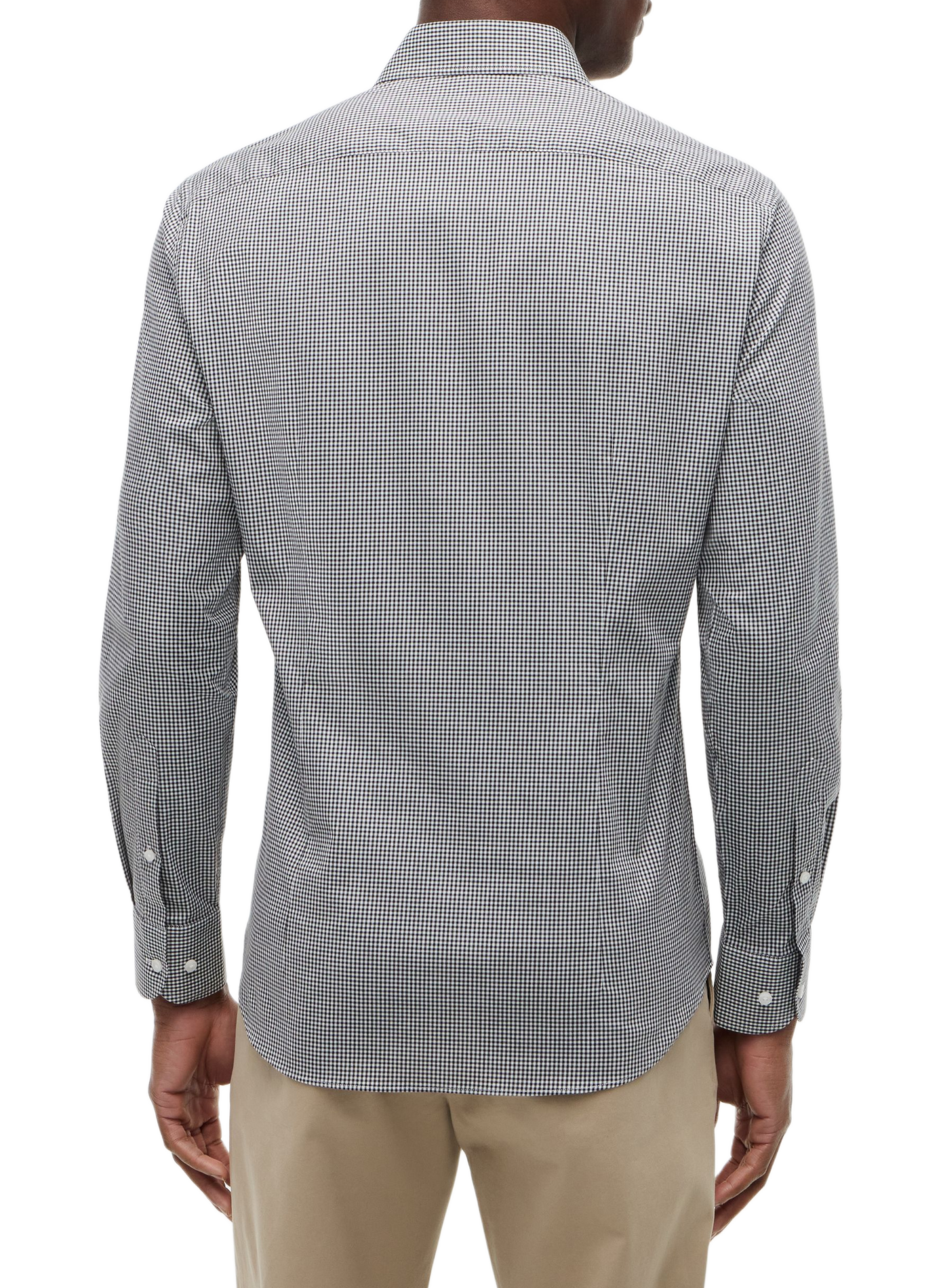 Chemise droite en coton organique mélangé TOMMY HILFIGER Noir
