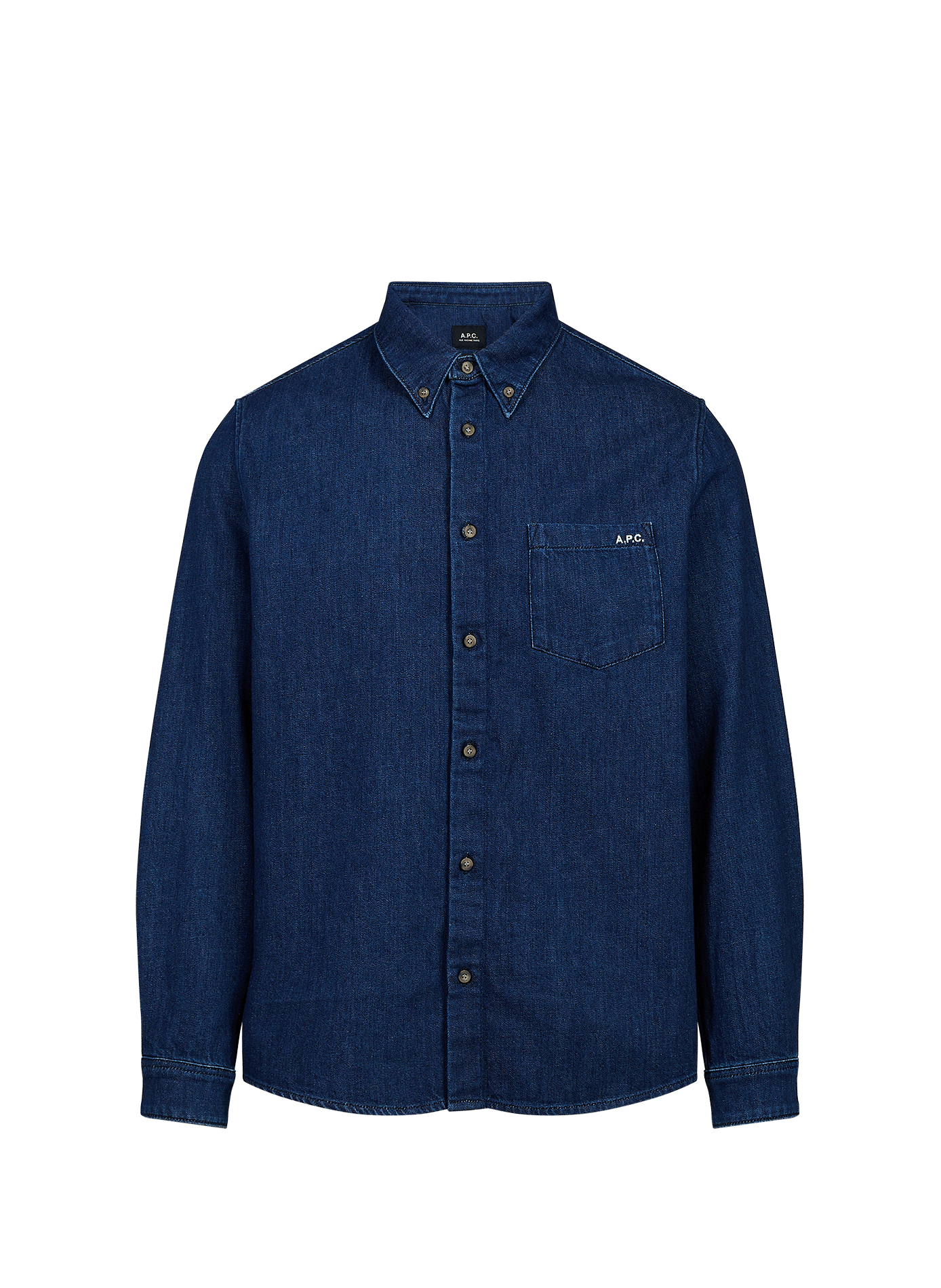 Denim overhemd van katoen met rechte pasvorm A.P.C. Blauw