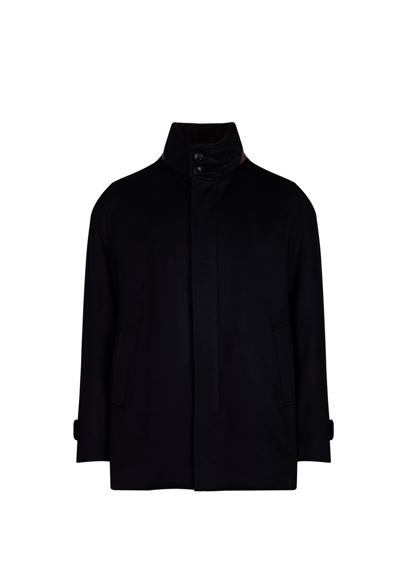 Lange effen kasjmieren jas HERNO Blauw