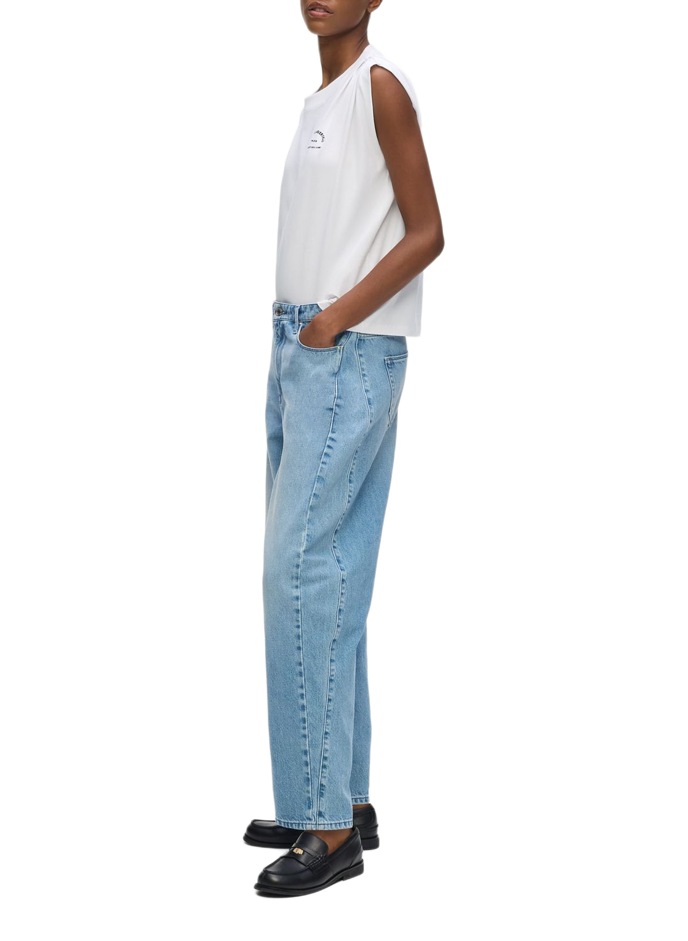 Wide cotton jeans KARL LAGERFELD Blue