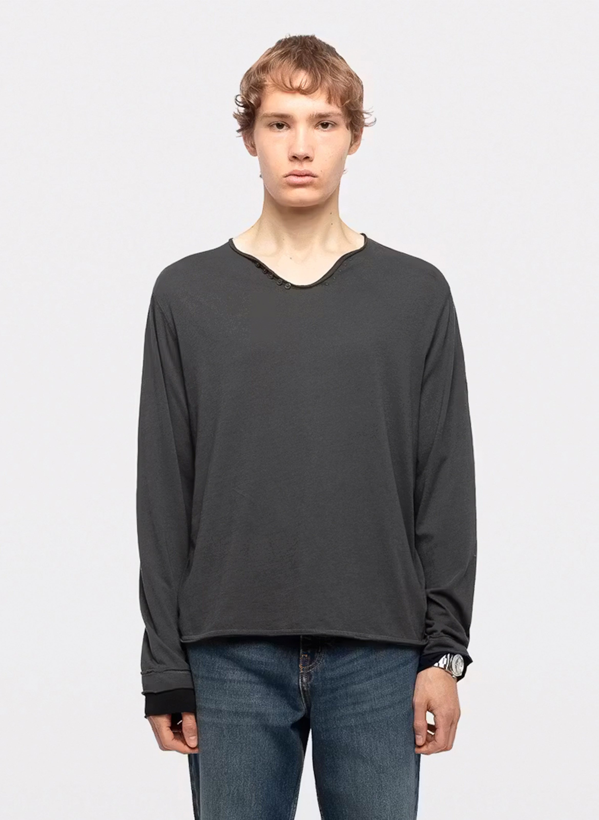Tee-shirt tunisien bicolore en coton monastir ZADIG&VOLTAIRE Gris