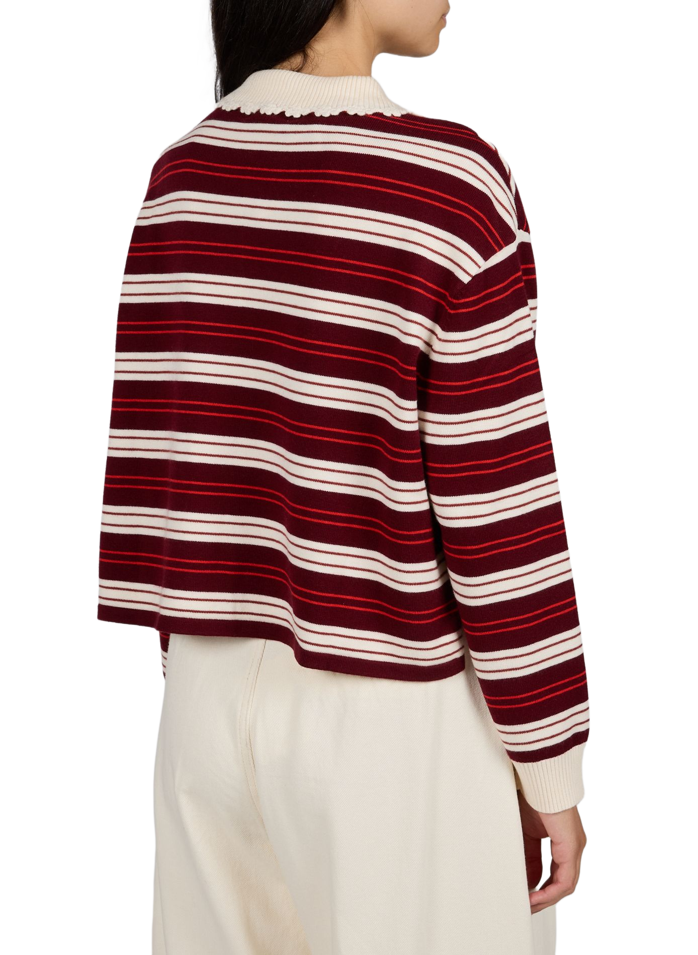 Gestreifter Pullover mit Polokragen SUNCOO Mehrfarbig