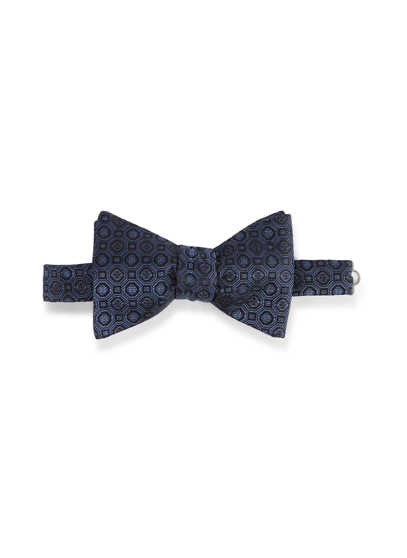 Printed silk bow tie ETON Blue