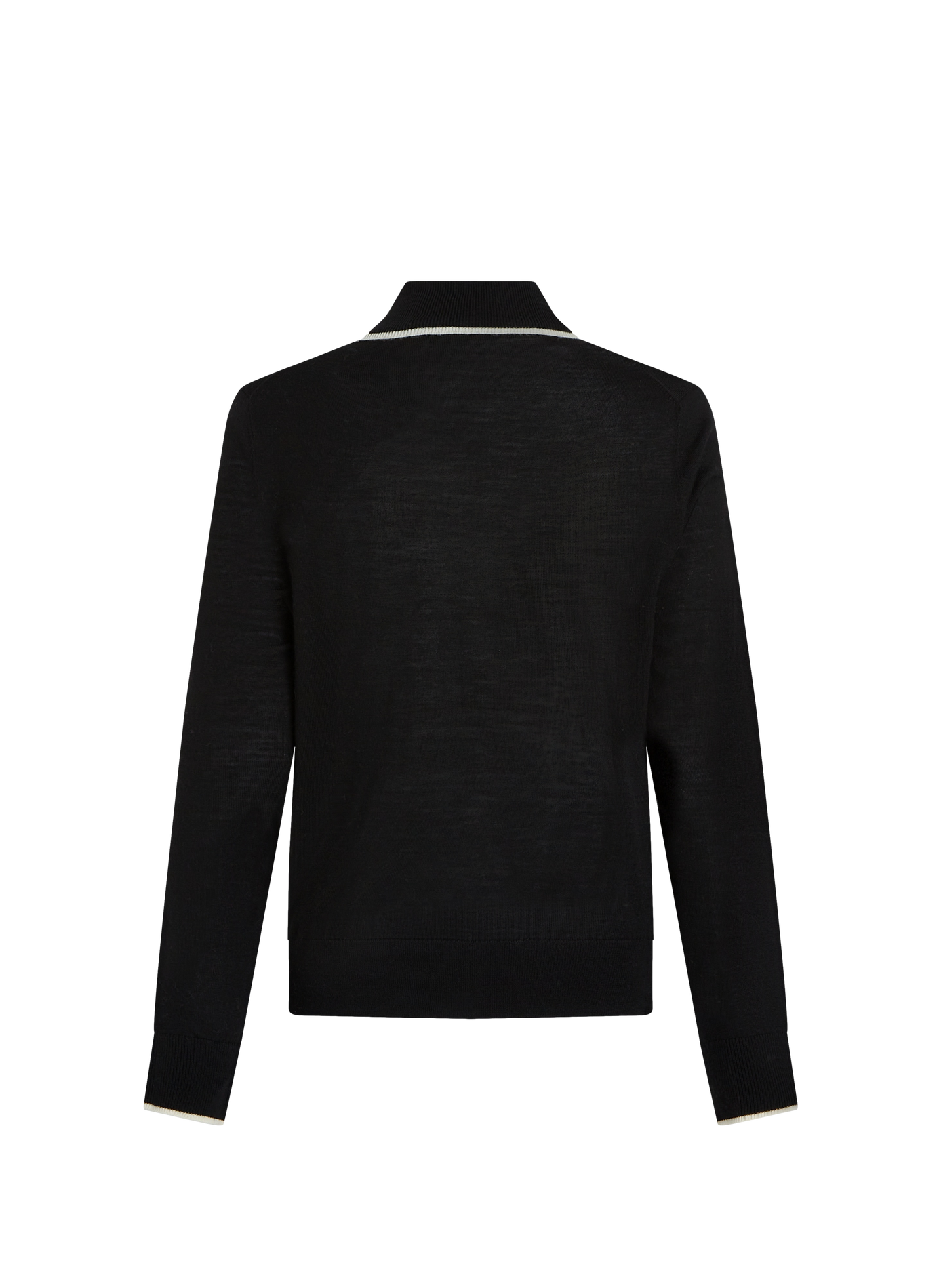 Pull droit col roulé en laine mérinos KARL LAGERFELD Noir