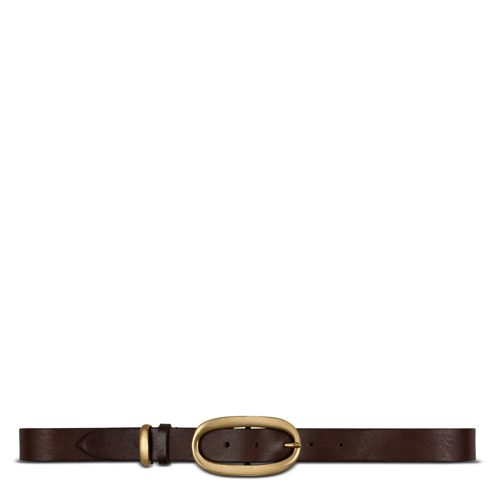 Ceinture à boucle en cuir bastian BA&SH Marron