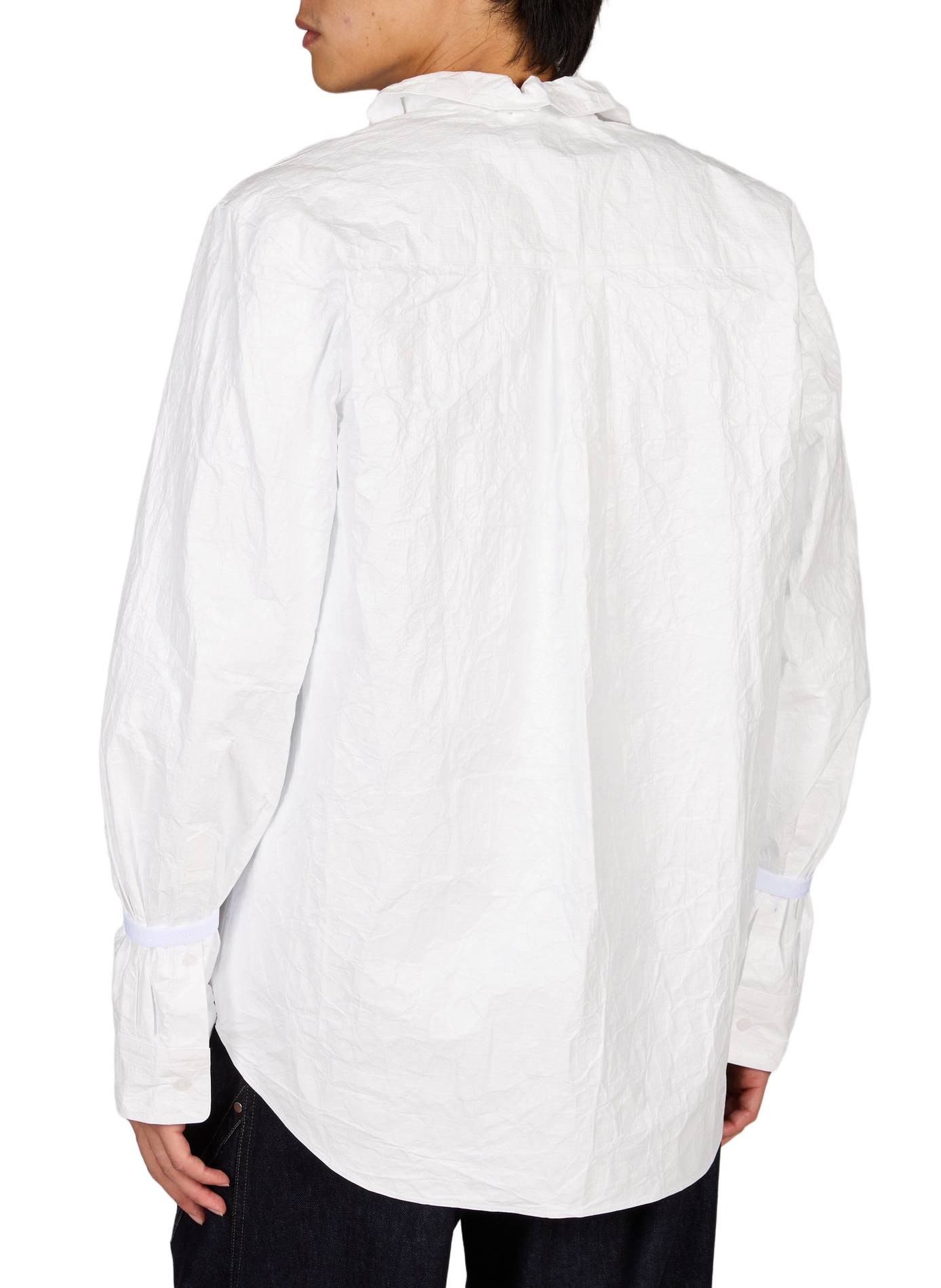 Straight shirt in textured technical fabric ALAINPAUL White