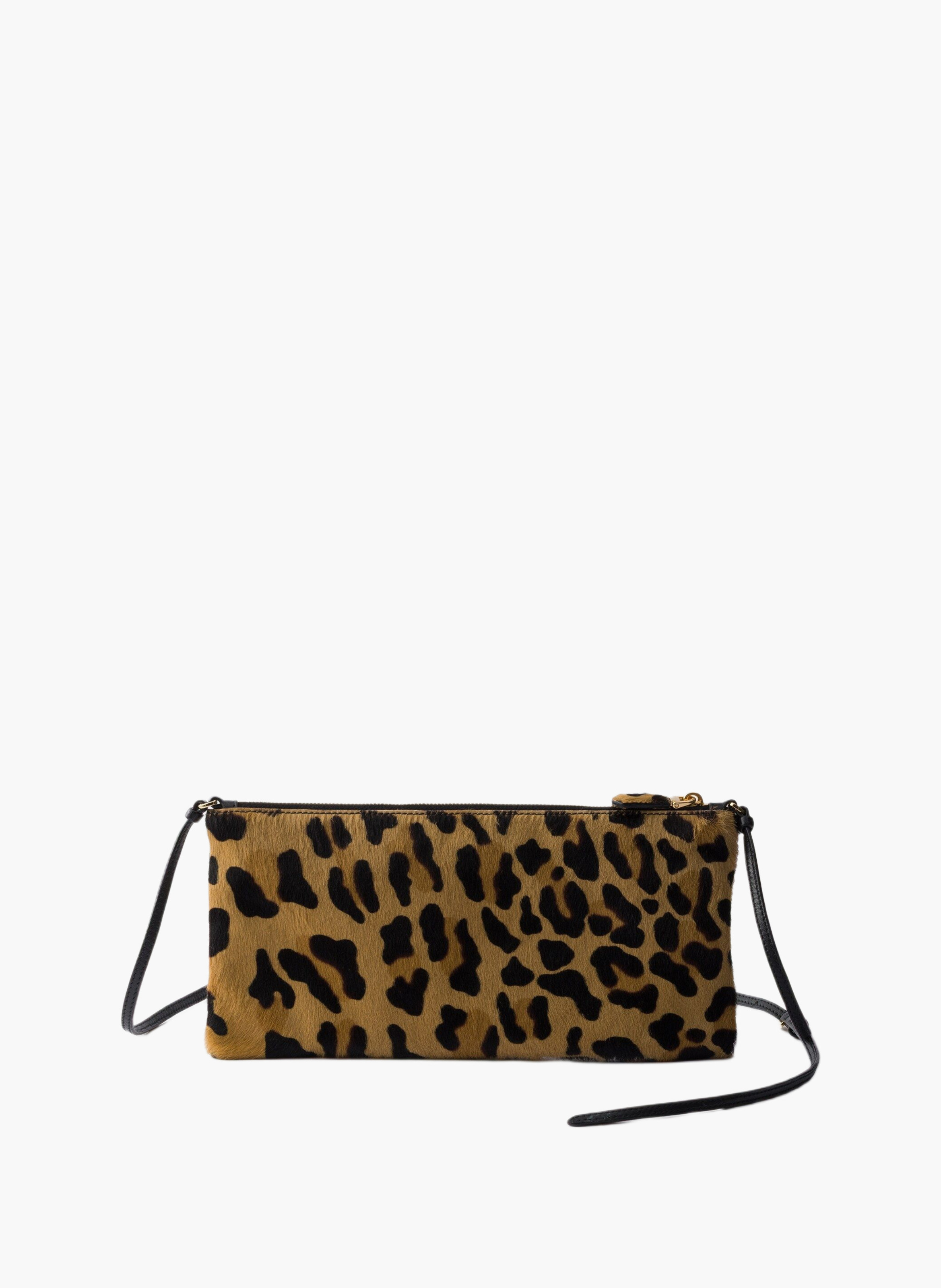 Small printed calf hair shoulder bag PRADA Beige